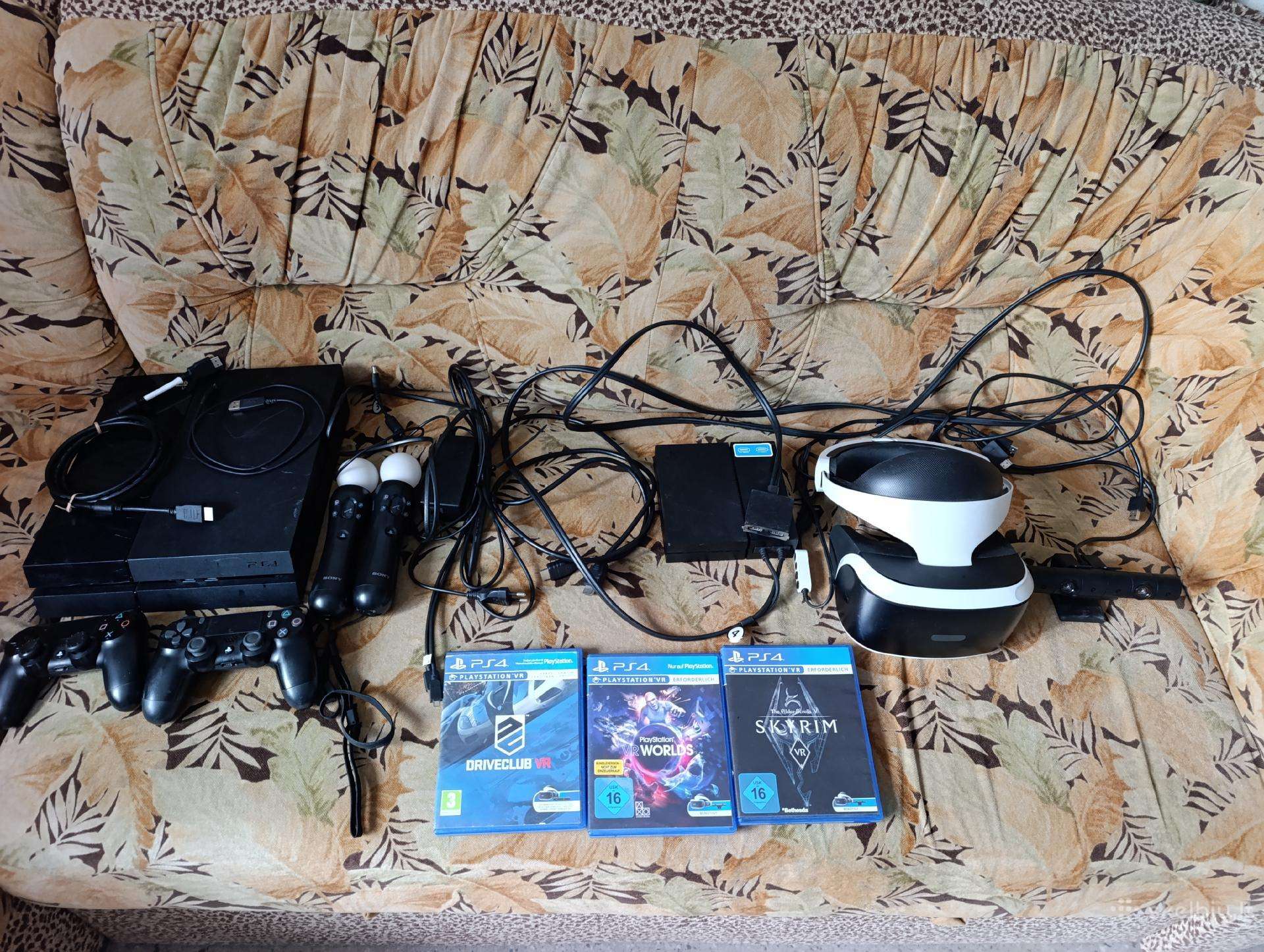 Playstation 4 fat +Vr komplektas 1tb atrišta