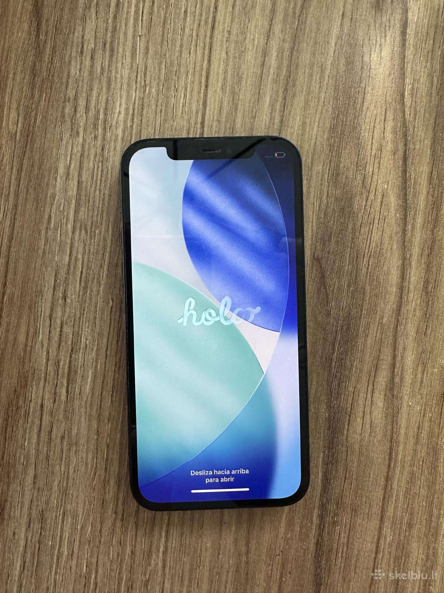 iPhone 12 Black 77% baterija Sugedęs krovimo