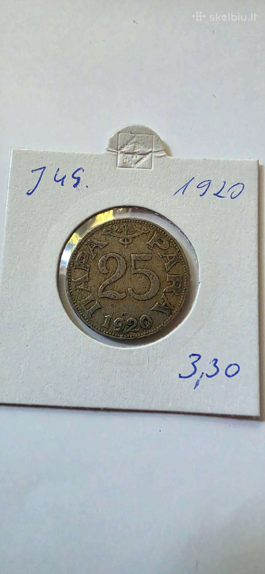 Jugoslavija 25 paros 1920