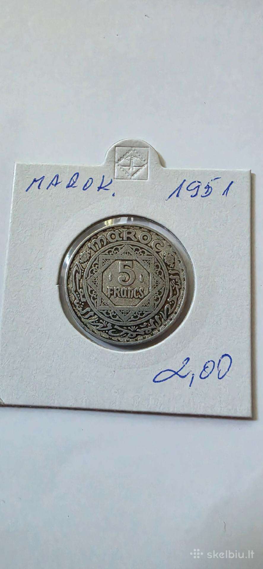 Marokas 5 frankai 1951