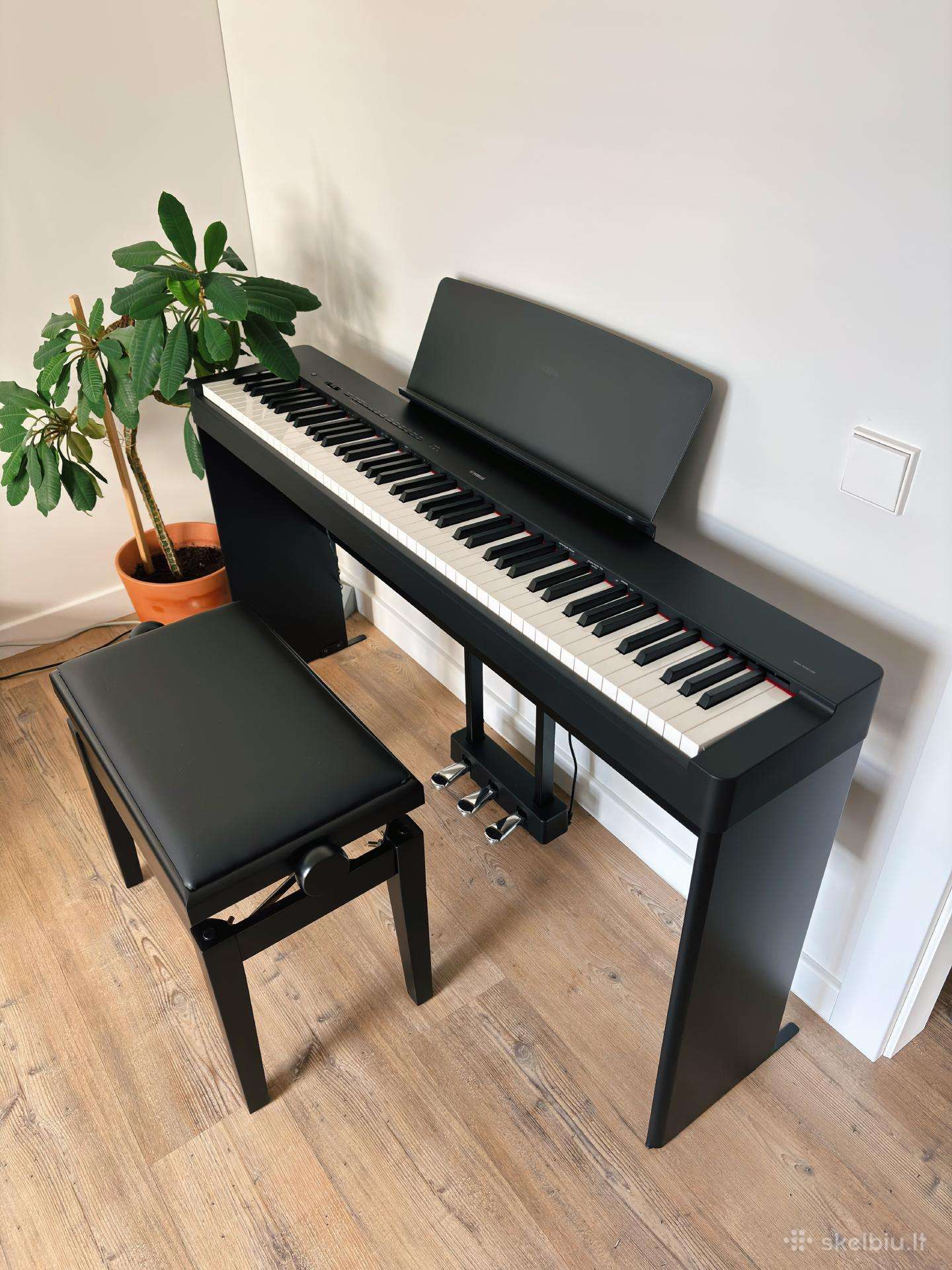 Yamaha P225 pianinas ir Roland kėdutė
