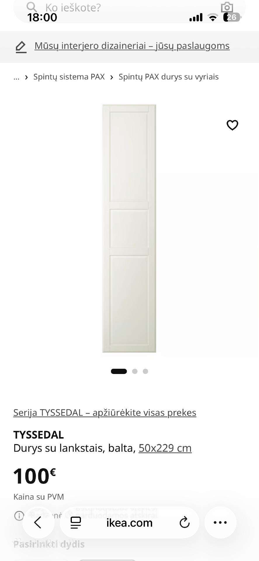 Ikea pax Tyssedaldurys