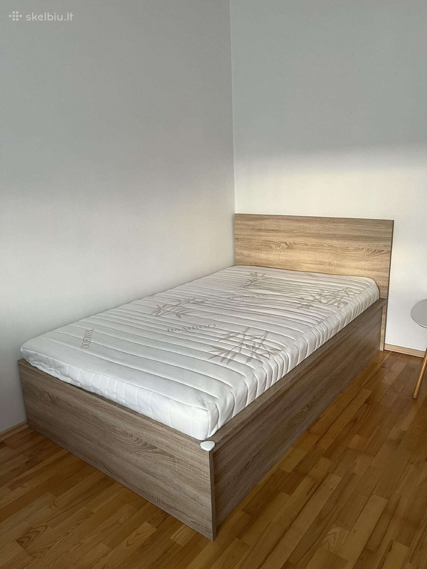 120x200 cm lova su patalynės dėže ir čiužiniu