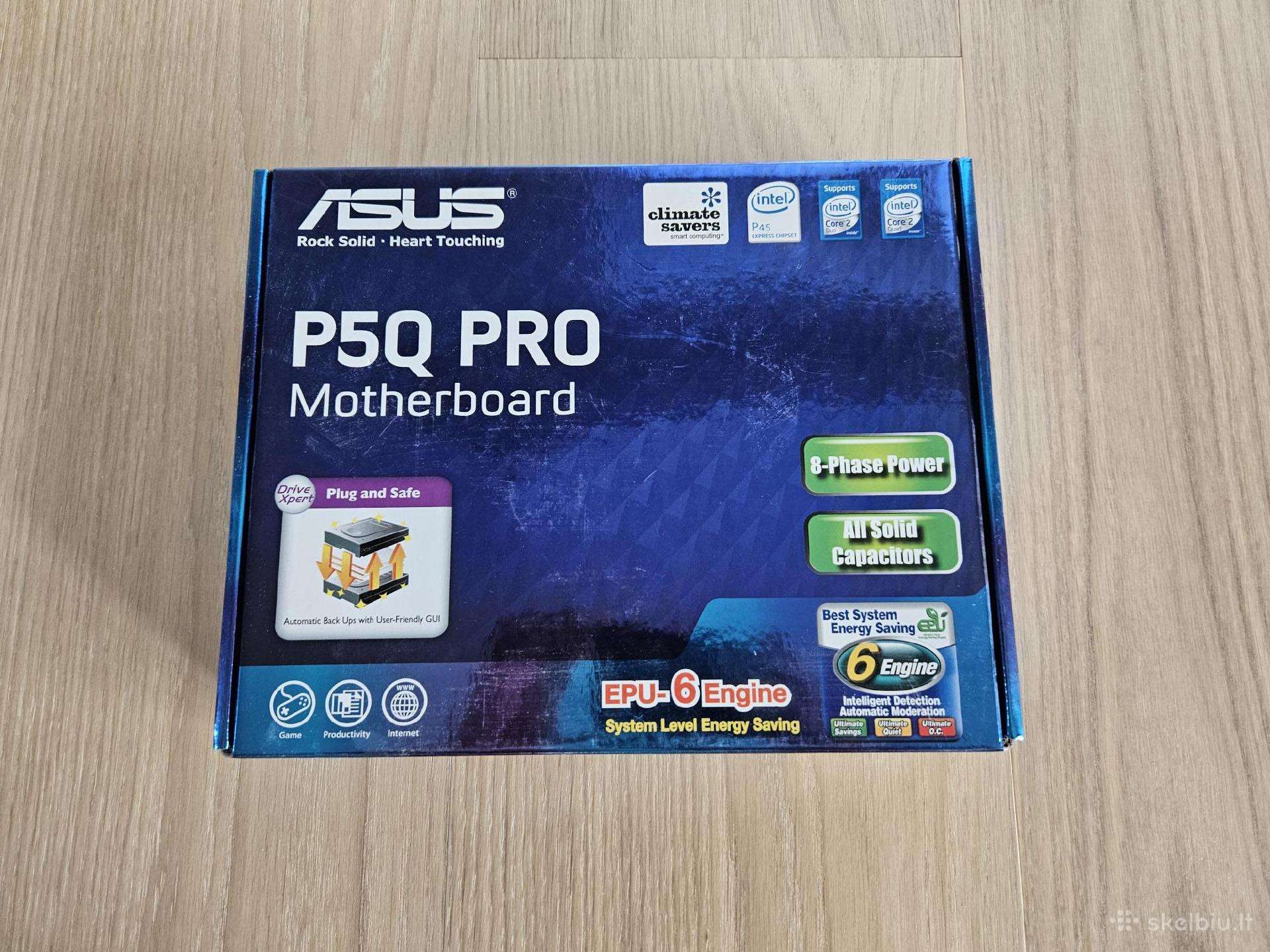 Asus P5q Pro Lga775 – kokybiška Intel P45 motininė