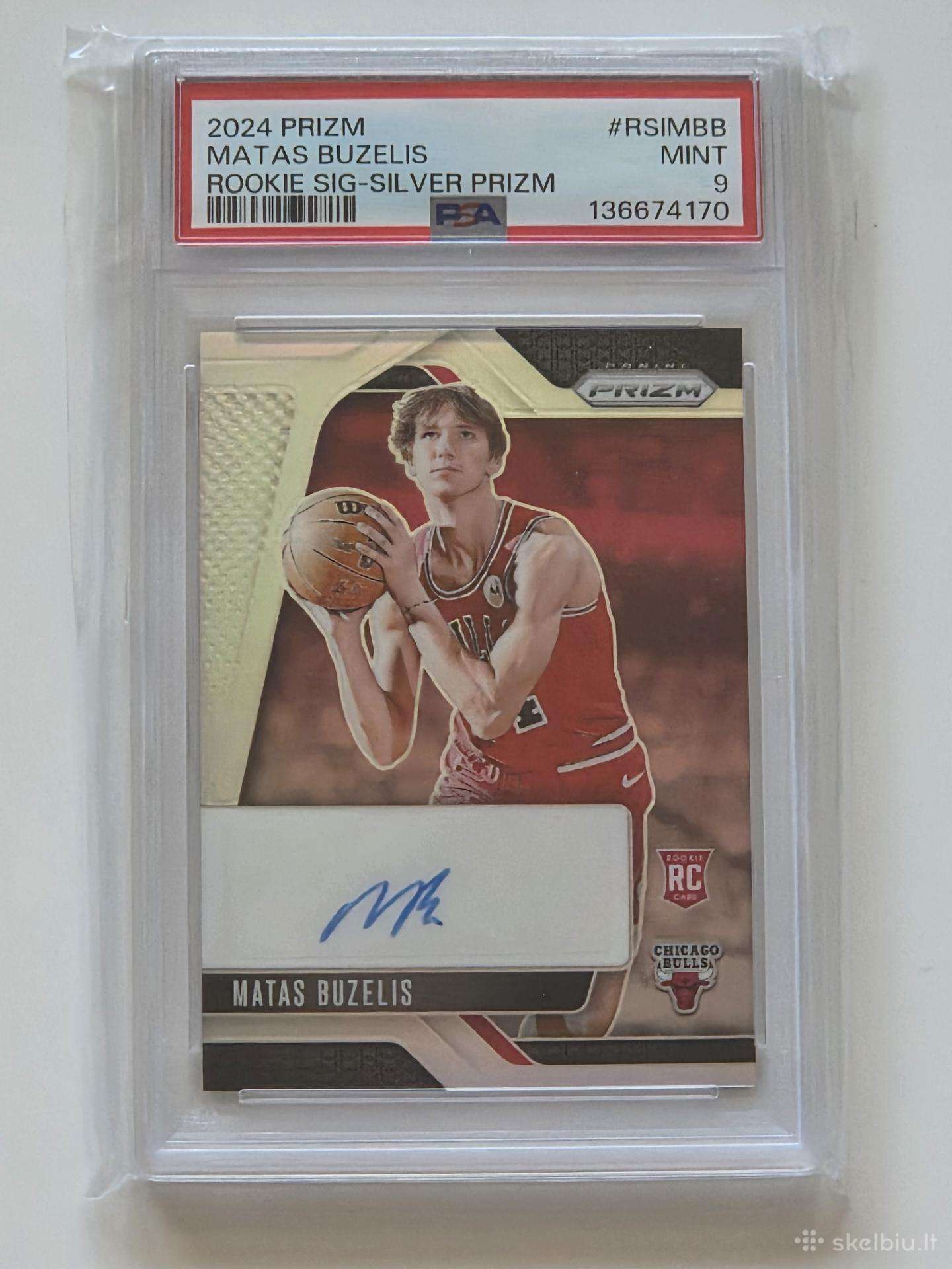 2024-25 Prizm Matas Buzelis Rookie Auto Psa 9