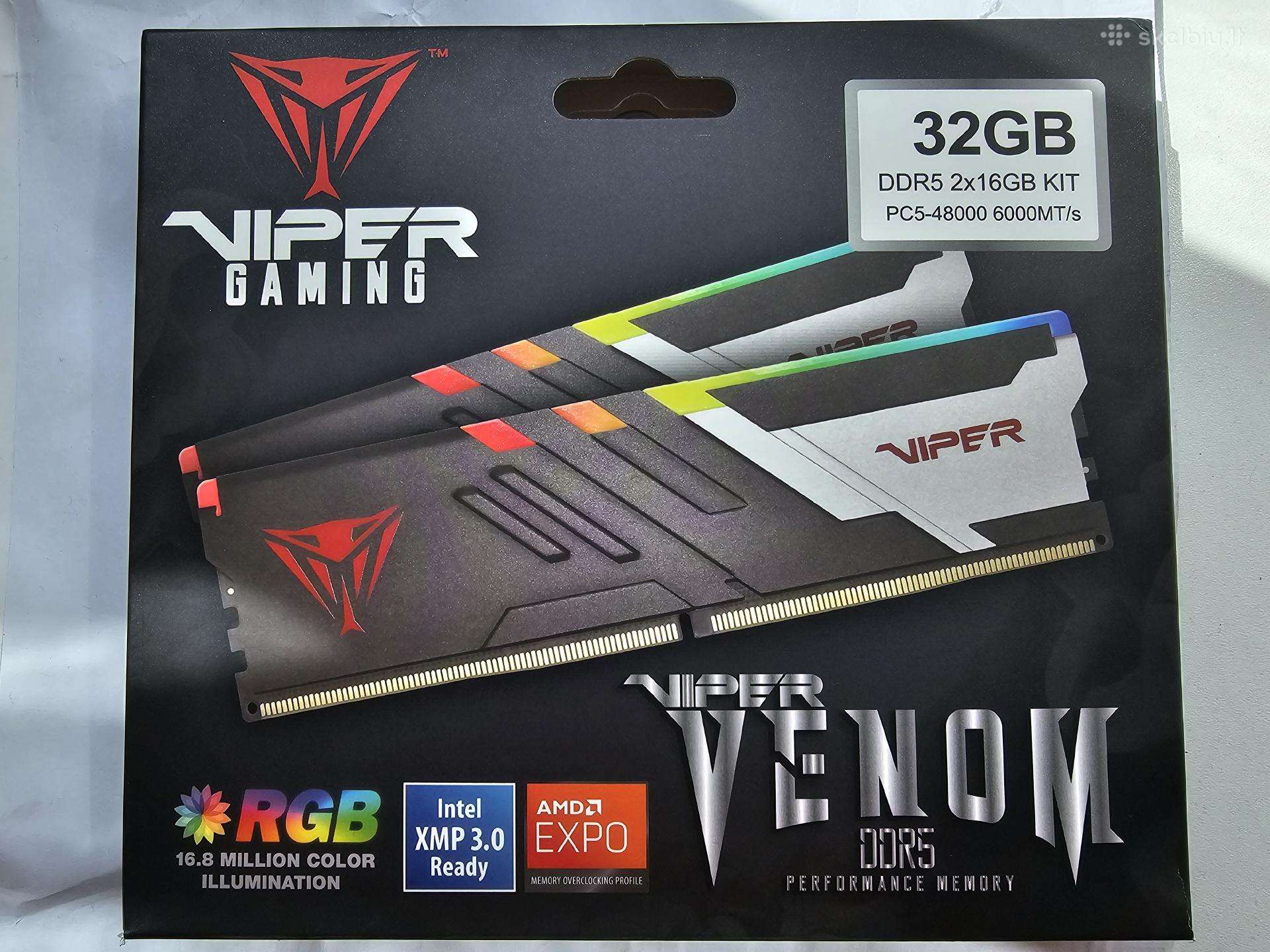 Nauji Patriot Memory Ddr5 Viper Venom Rgb 32 GB