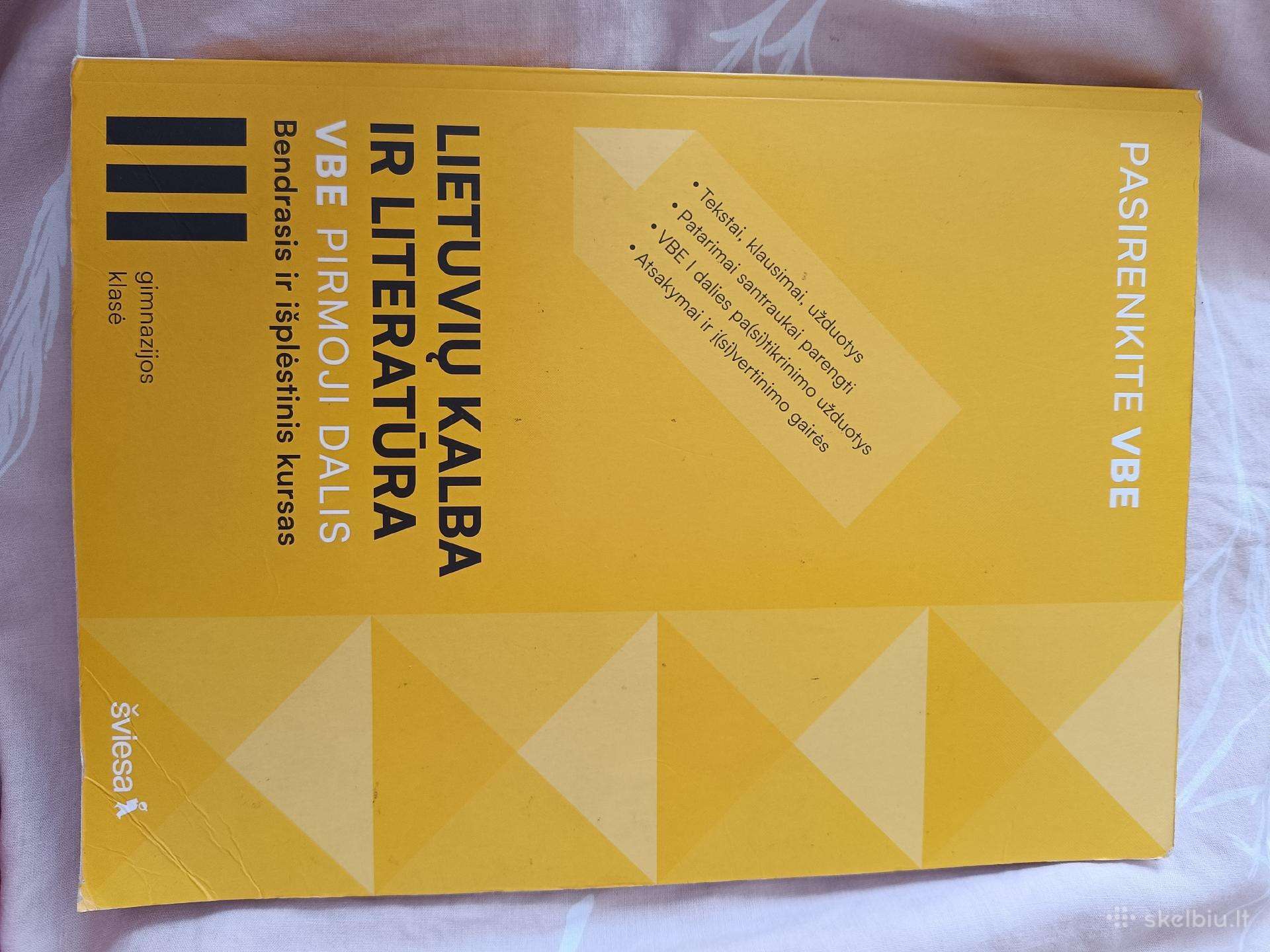 Lietuvių kalba ir literatūra Vbe I dalis 11 klasė