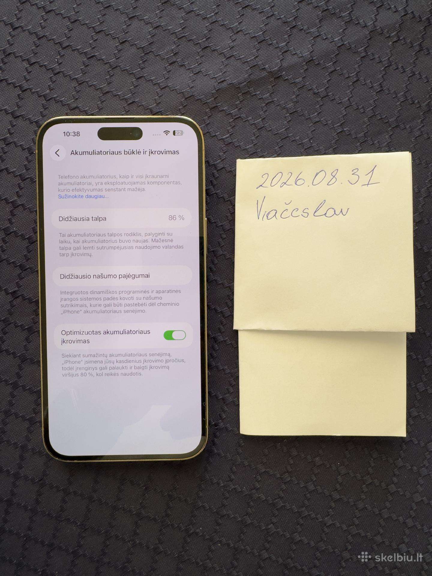 iPhone 14 Pro Max 128gb Gold Ideali būklė