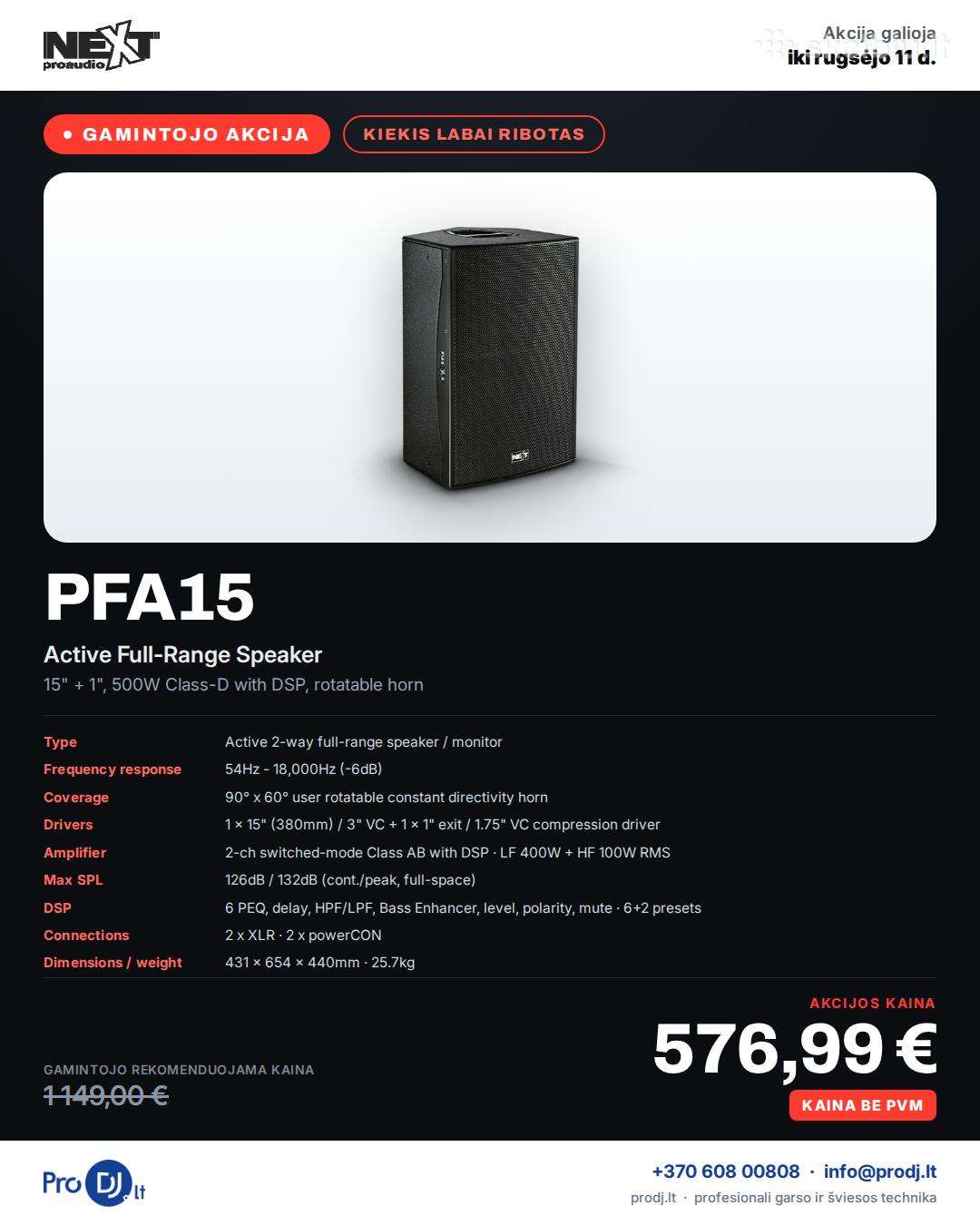 Next Proaudio išpardavimas