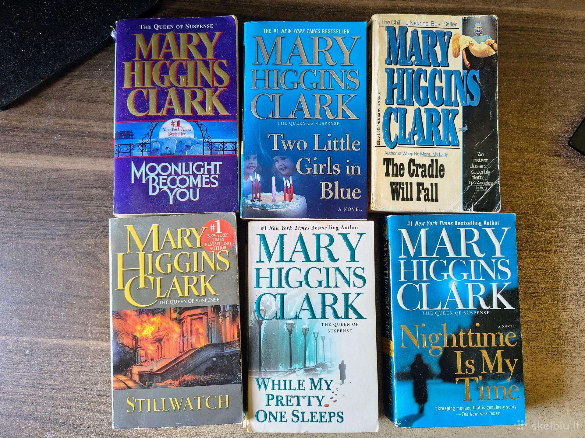 Mary Higgins Clark detektyvinės knygos (6 vnt.)