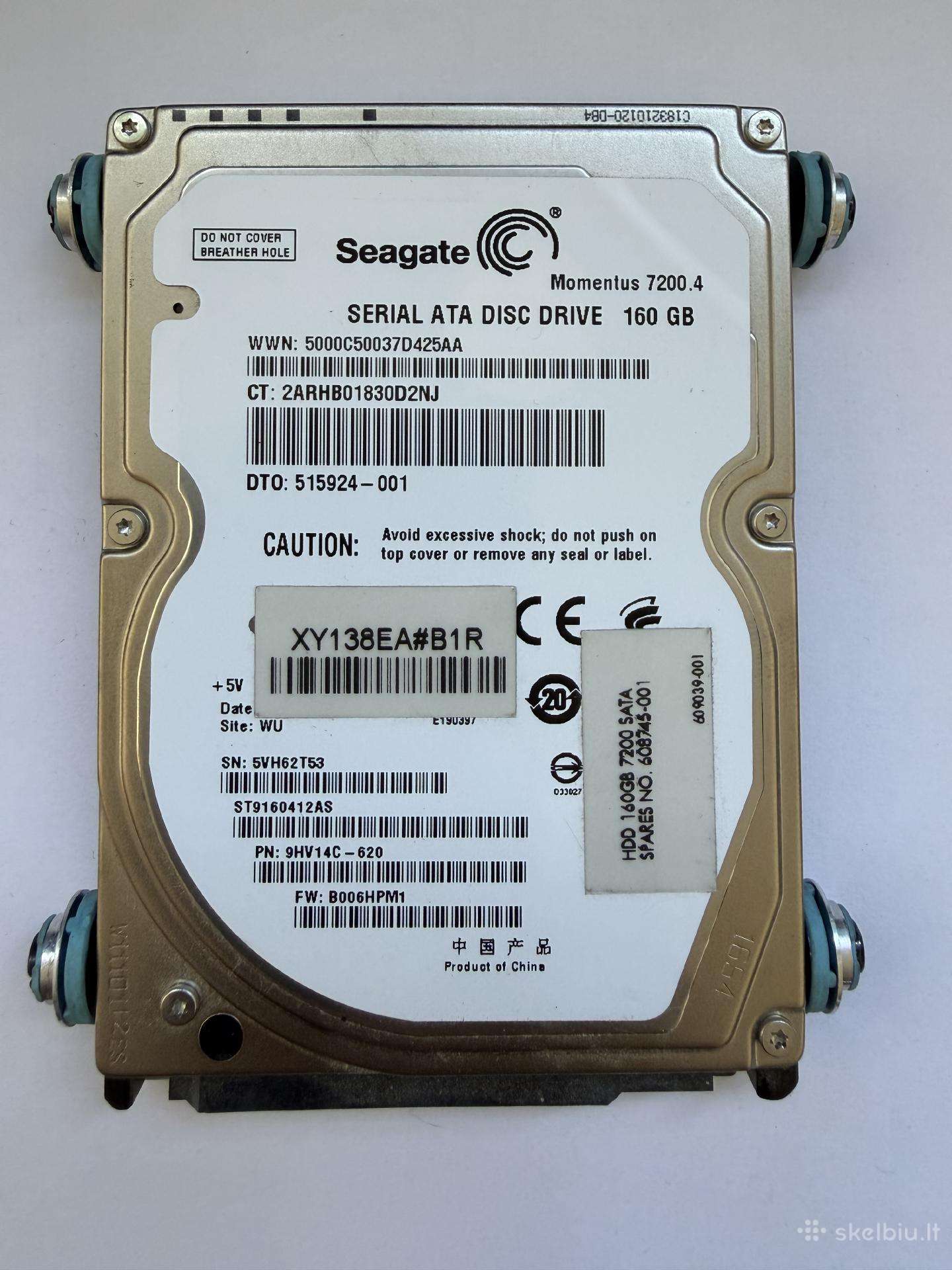 2,5" HDD diskai 160 GB