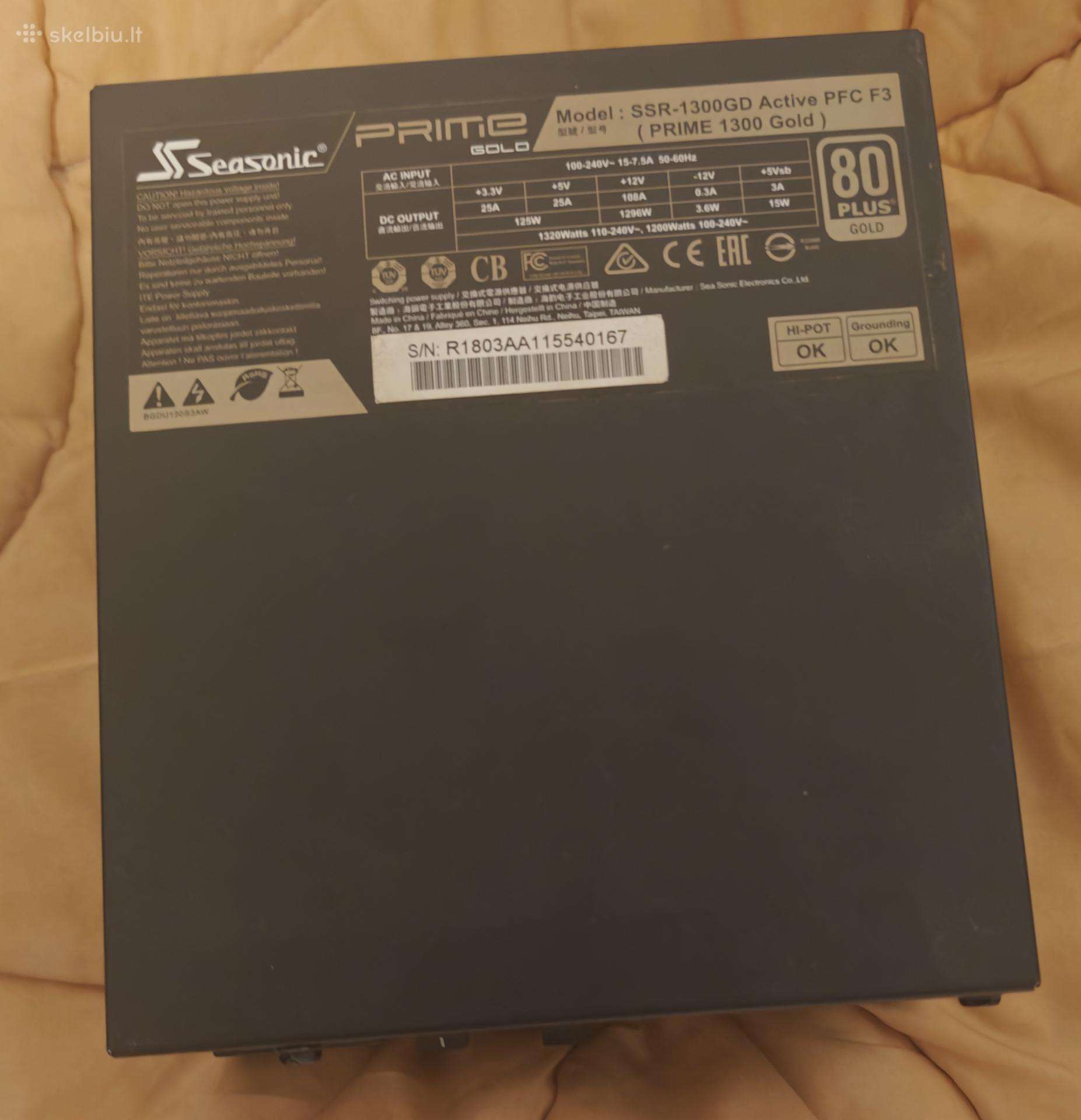 Maitinimo blokas Seasonic Prime 1300w Gold