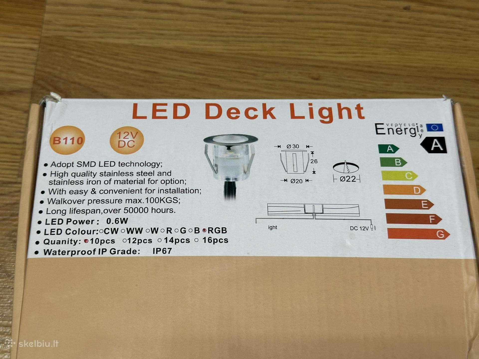 LED lemputes Rgb su valdymo pulteliu 10 vnt