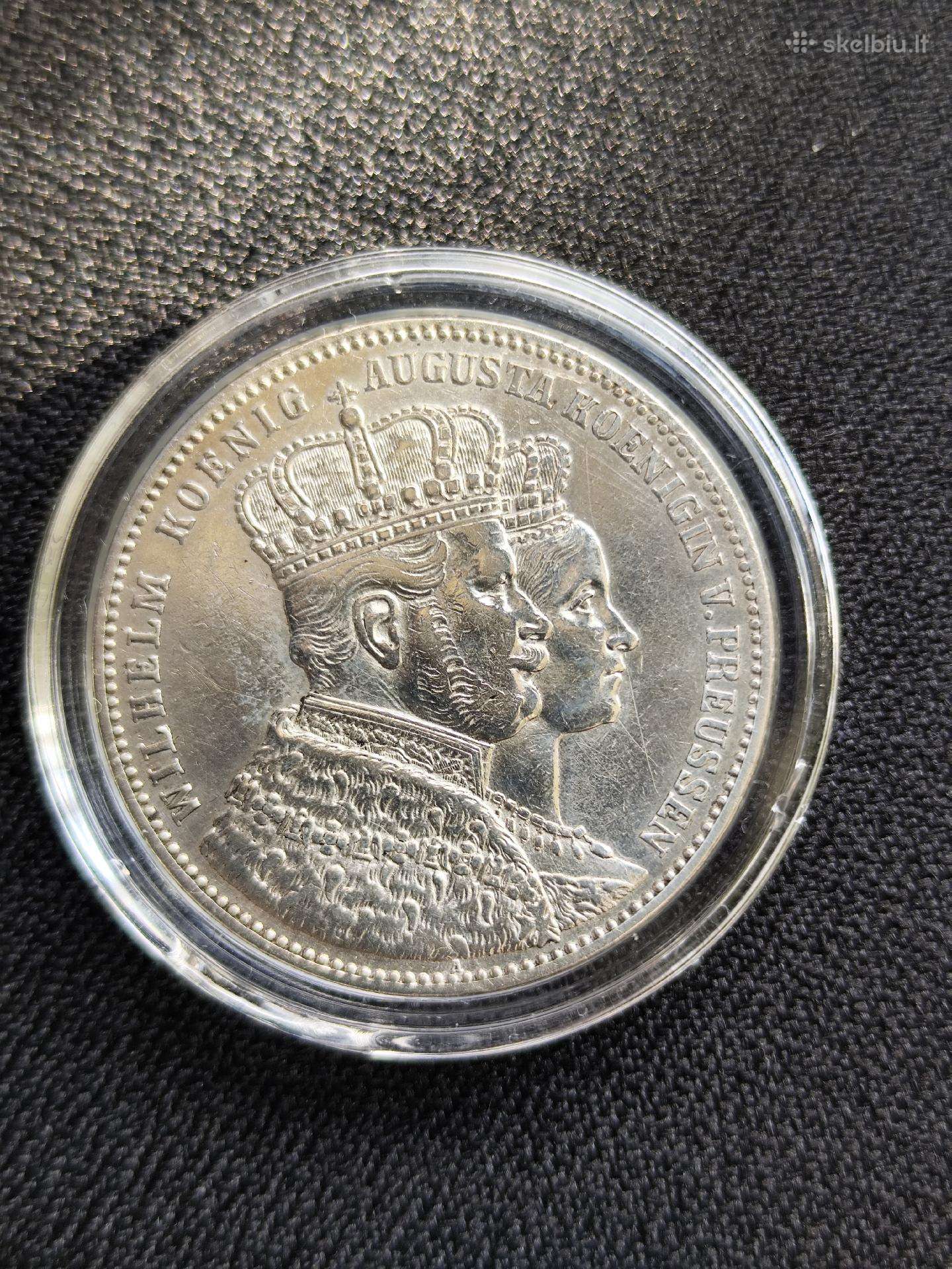 Prusija 1861m. Thaler. Sidabras '900. 18,5G.