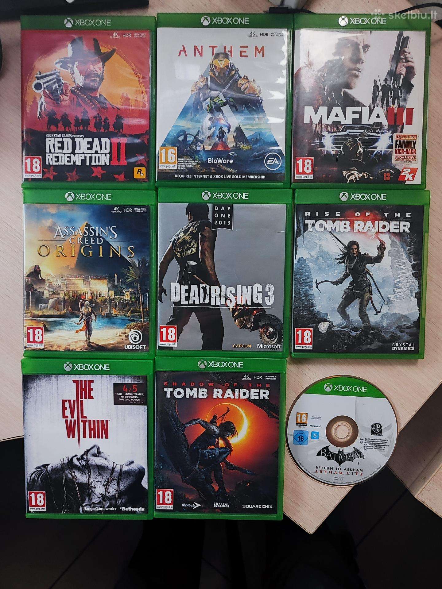 Xbox One žaidimai po 10€. Pirk du, 3 gausi dovanų.