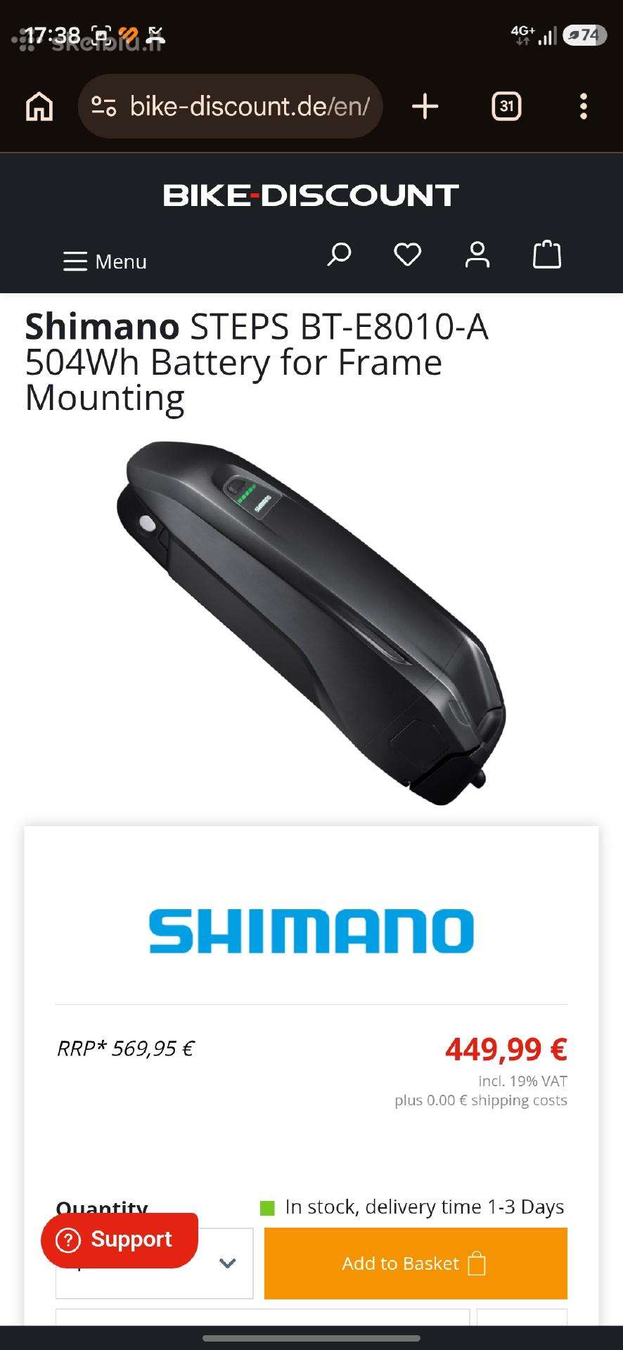 Shimano bt e 8010