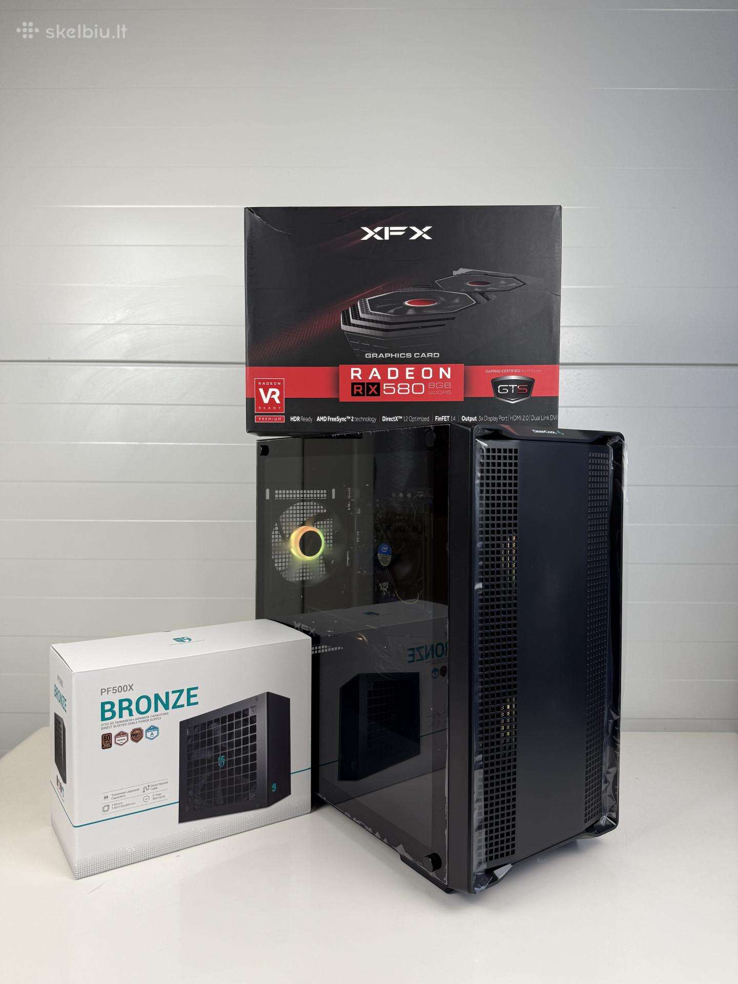 Stacionarus Žaidimų Kompiuteris Rx 580 I7 16gb RAM