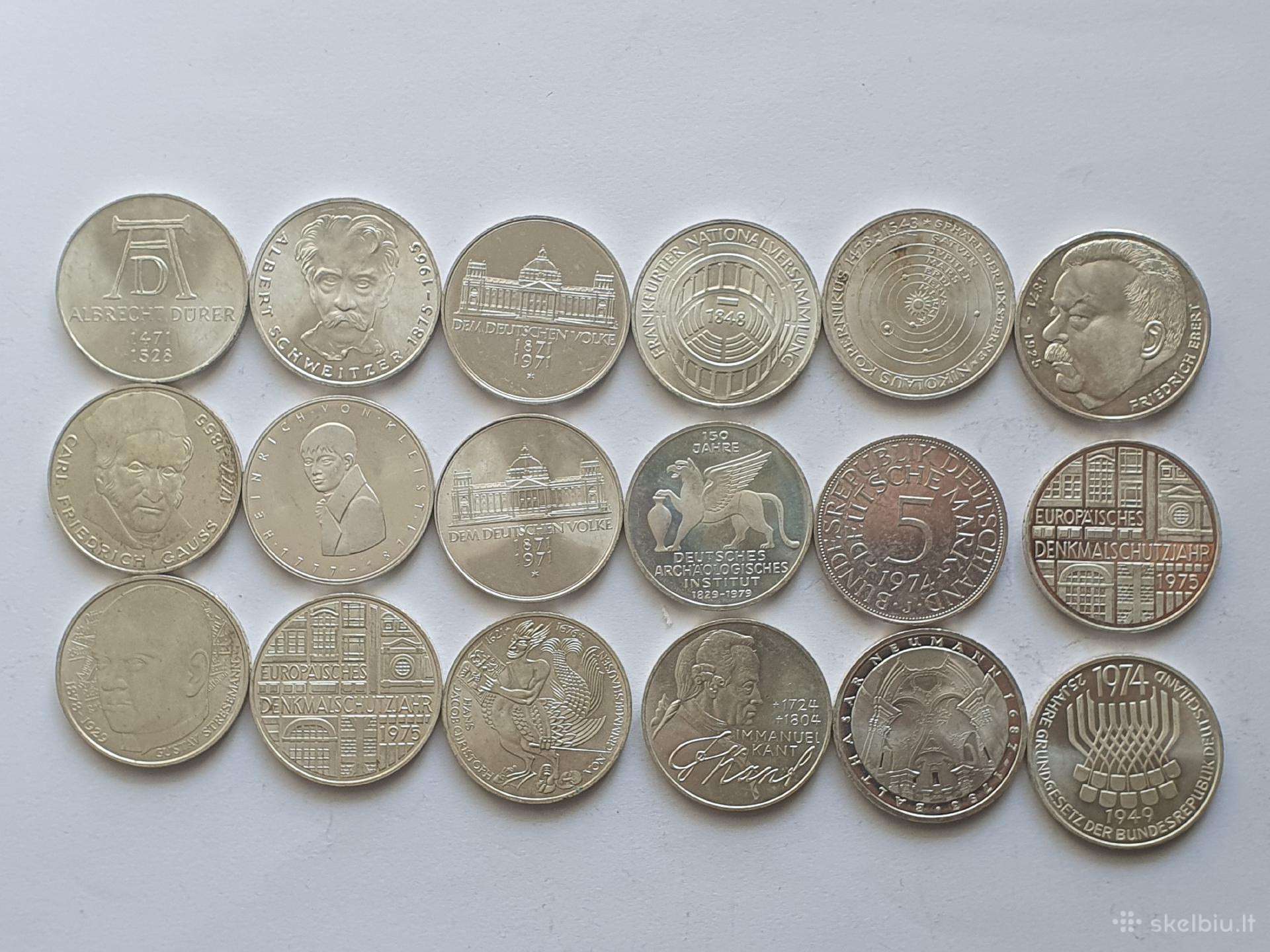 Metalo kaina, Vokietijos markės (5 Deutsche Mark)