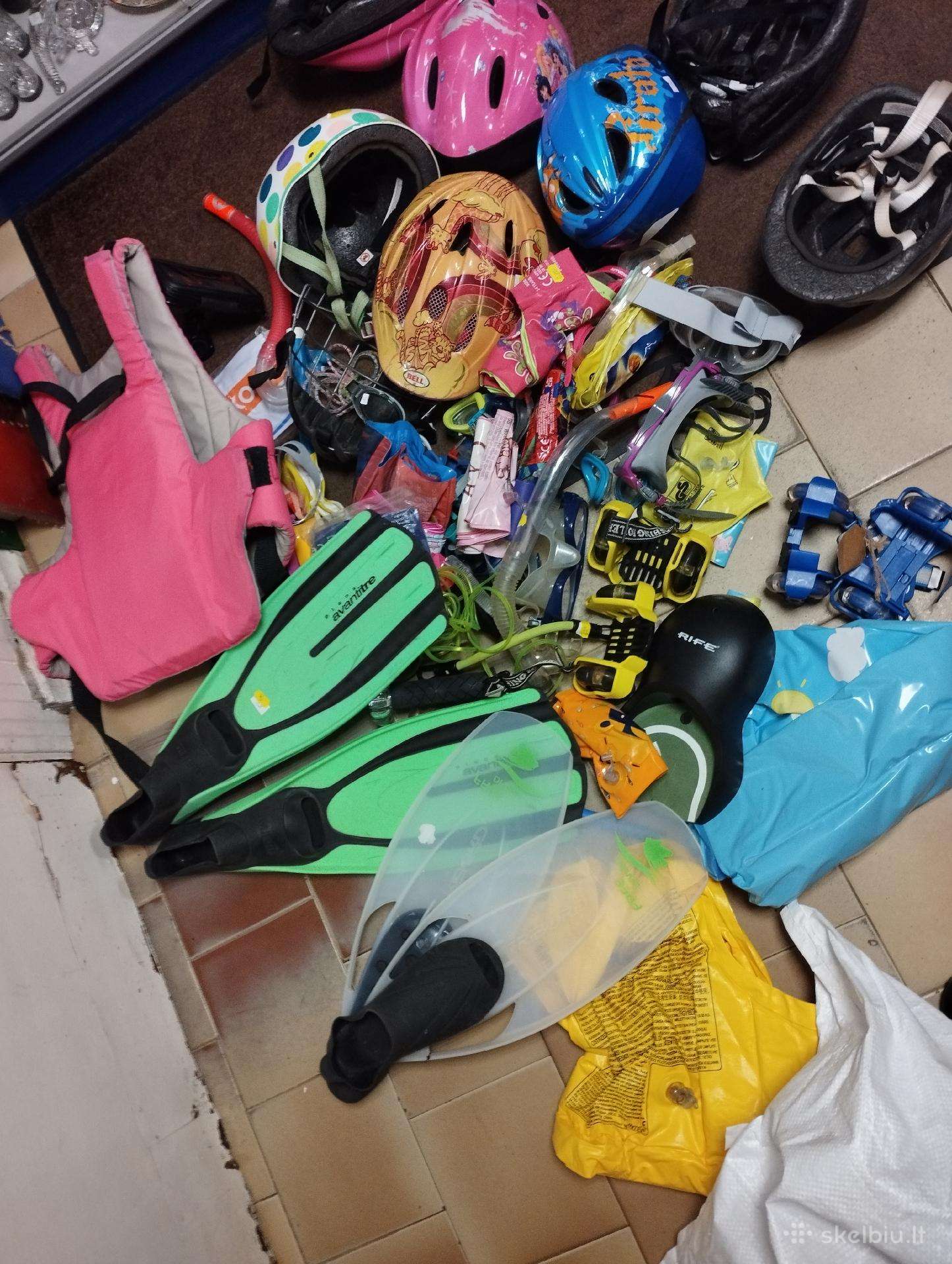 Dovanojamas maišas su vasaros sporto inventorium