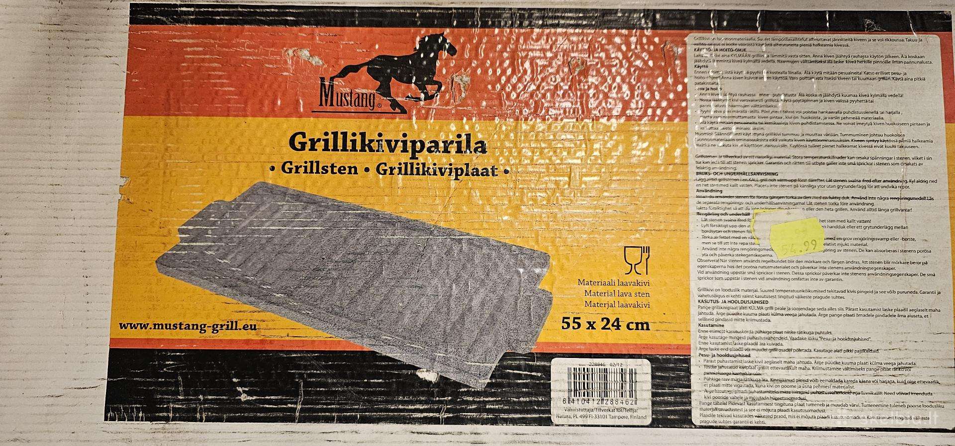 Mustang lavos akmuo kepimui