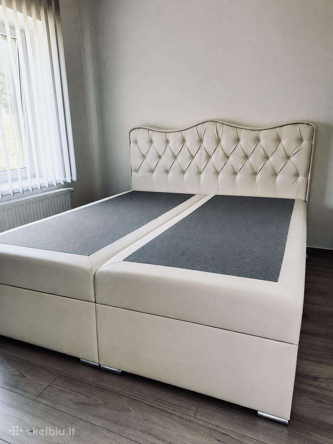 Karališka dvigulė lova su čiuziniu