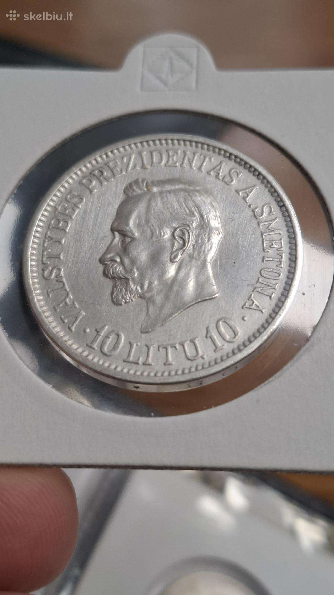 Antanas Smetona sidabras 10 litų
