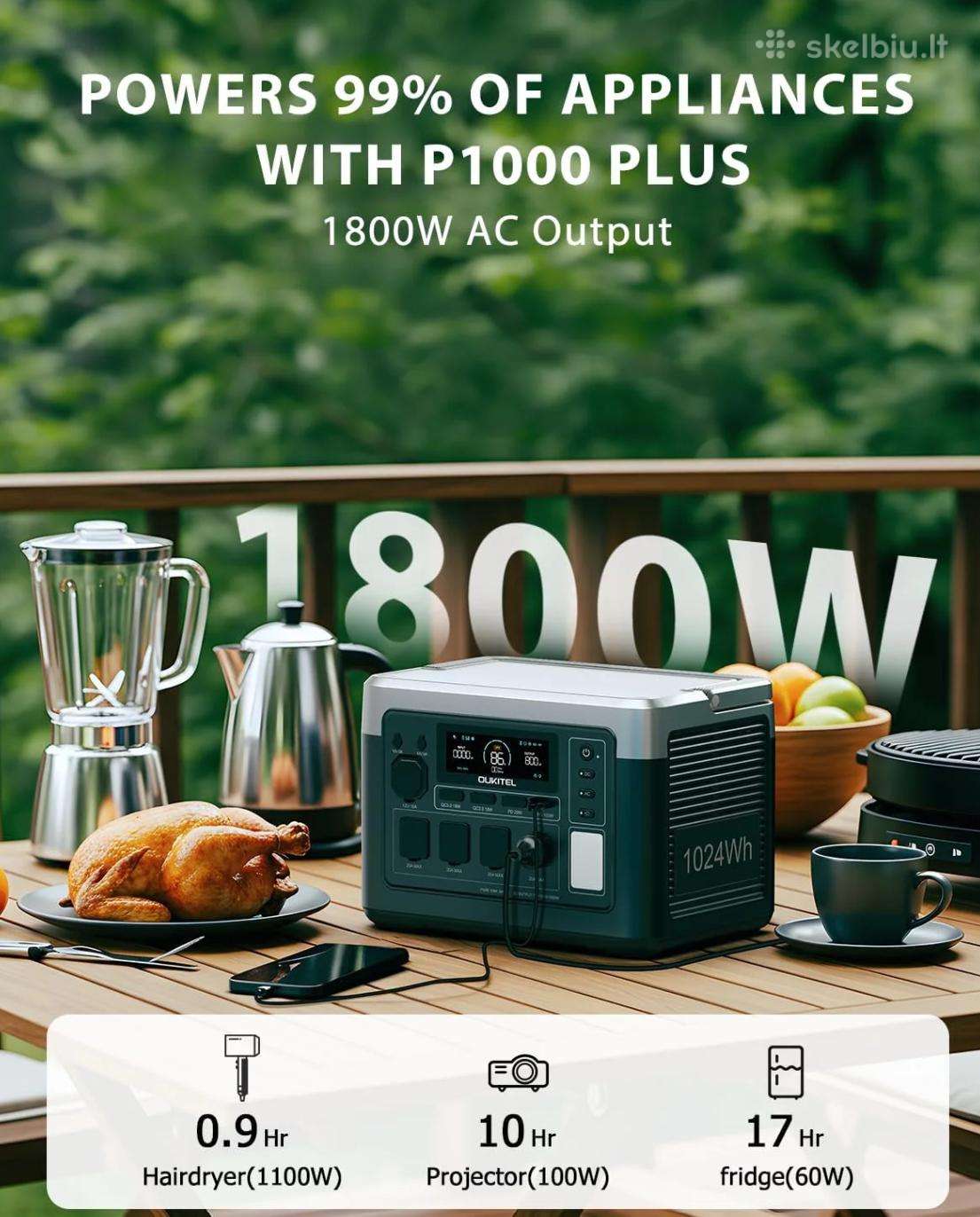 Oukitel P1000 Plus – mobili energijos stotelė