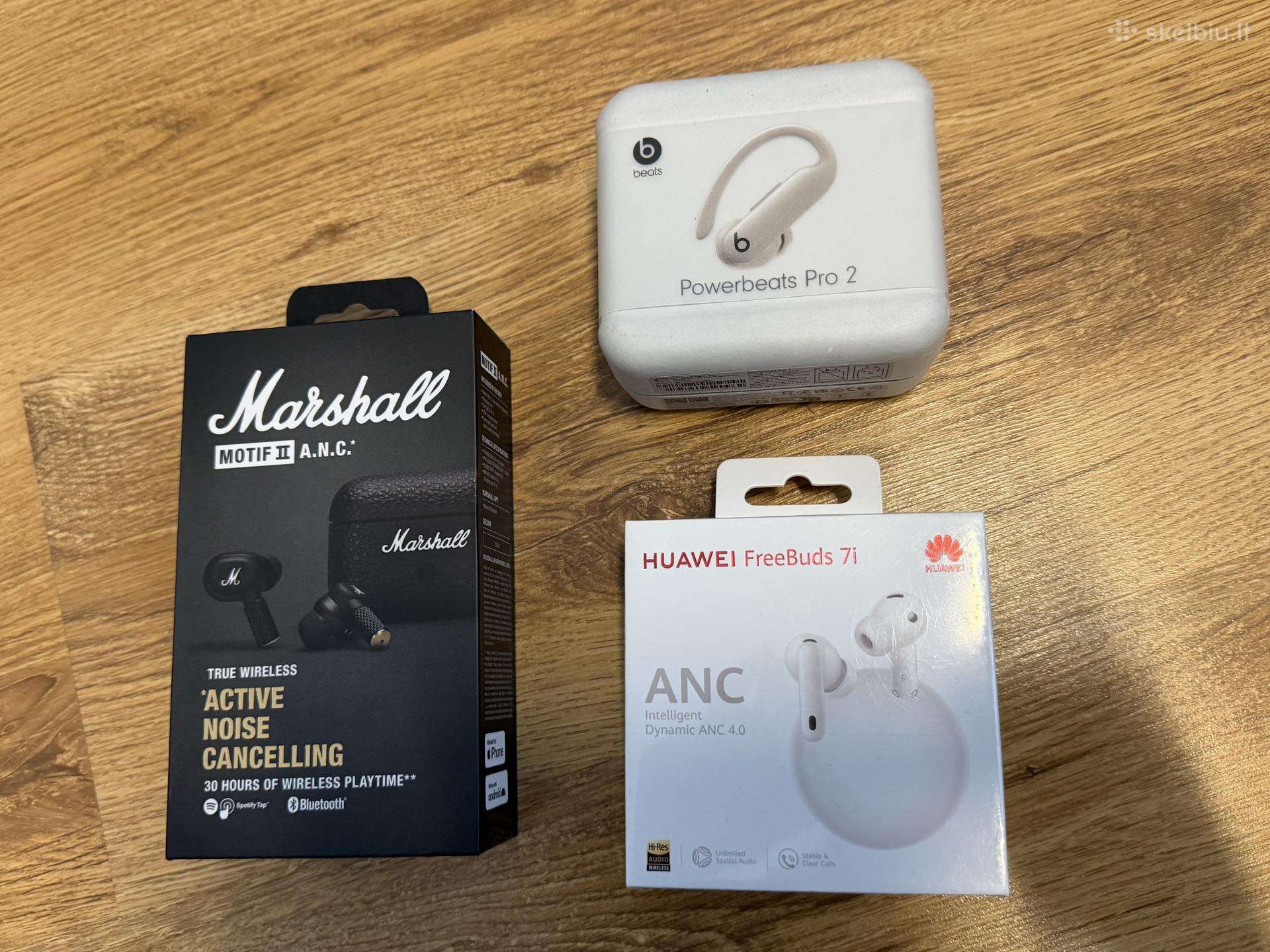 Naujos Ausines, Beats, Marshall, Huawei