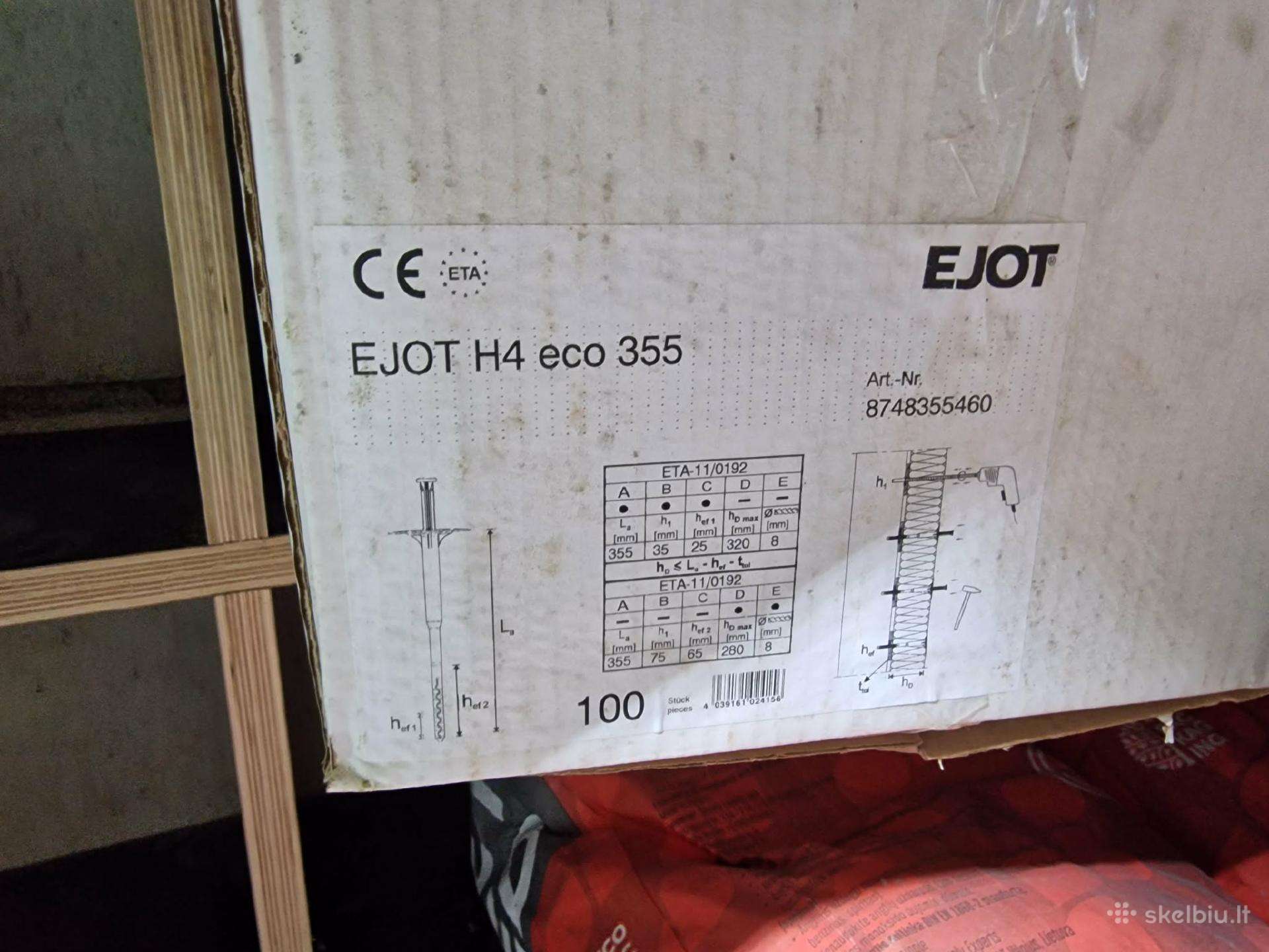 Ejot H4 eco 355 smeigės, 100 vnt