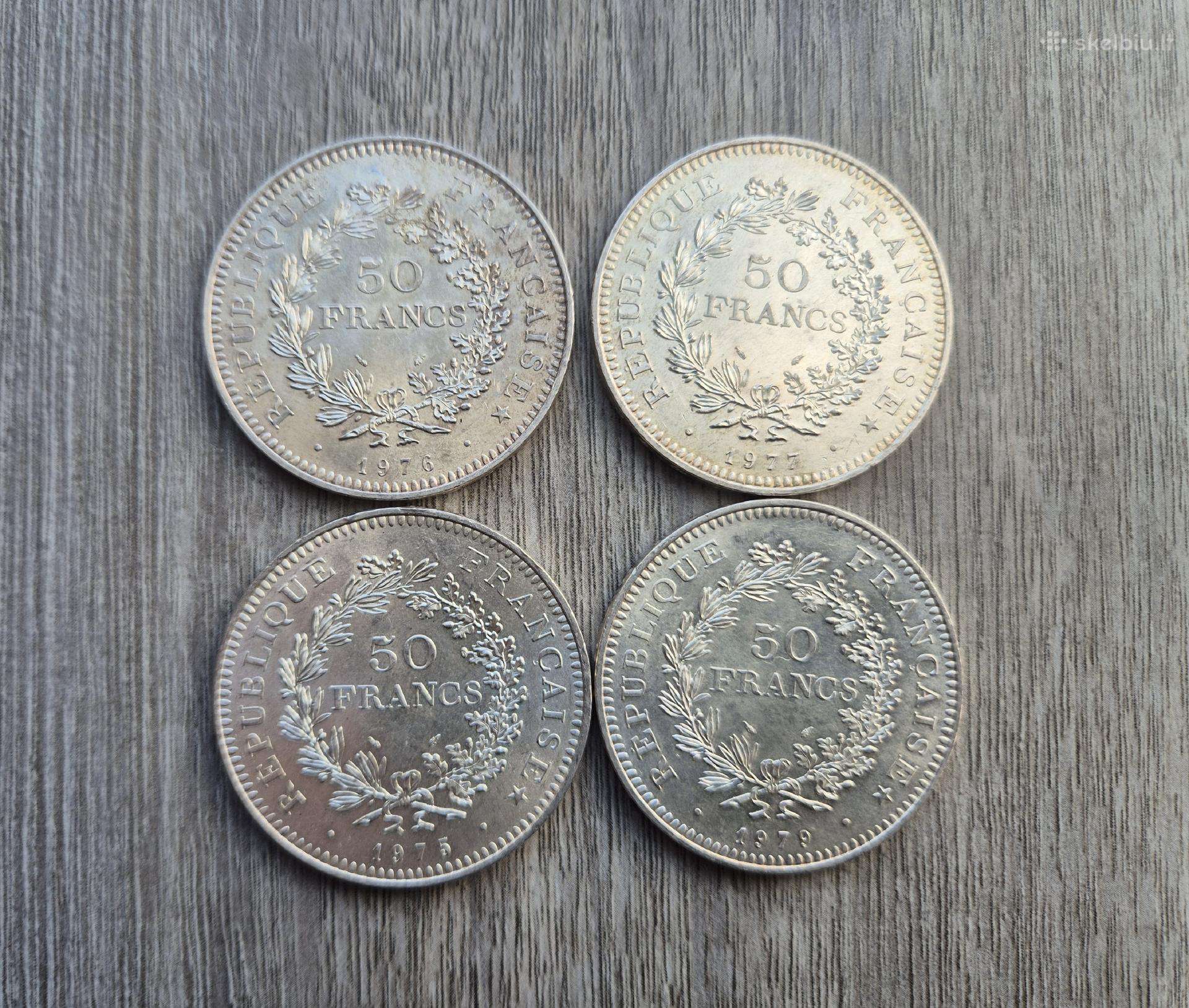 50 Frankų 1975-1979 Prancūzija. Kaina 50 Eur