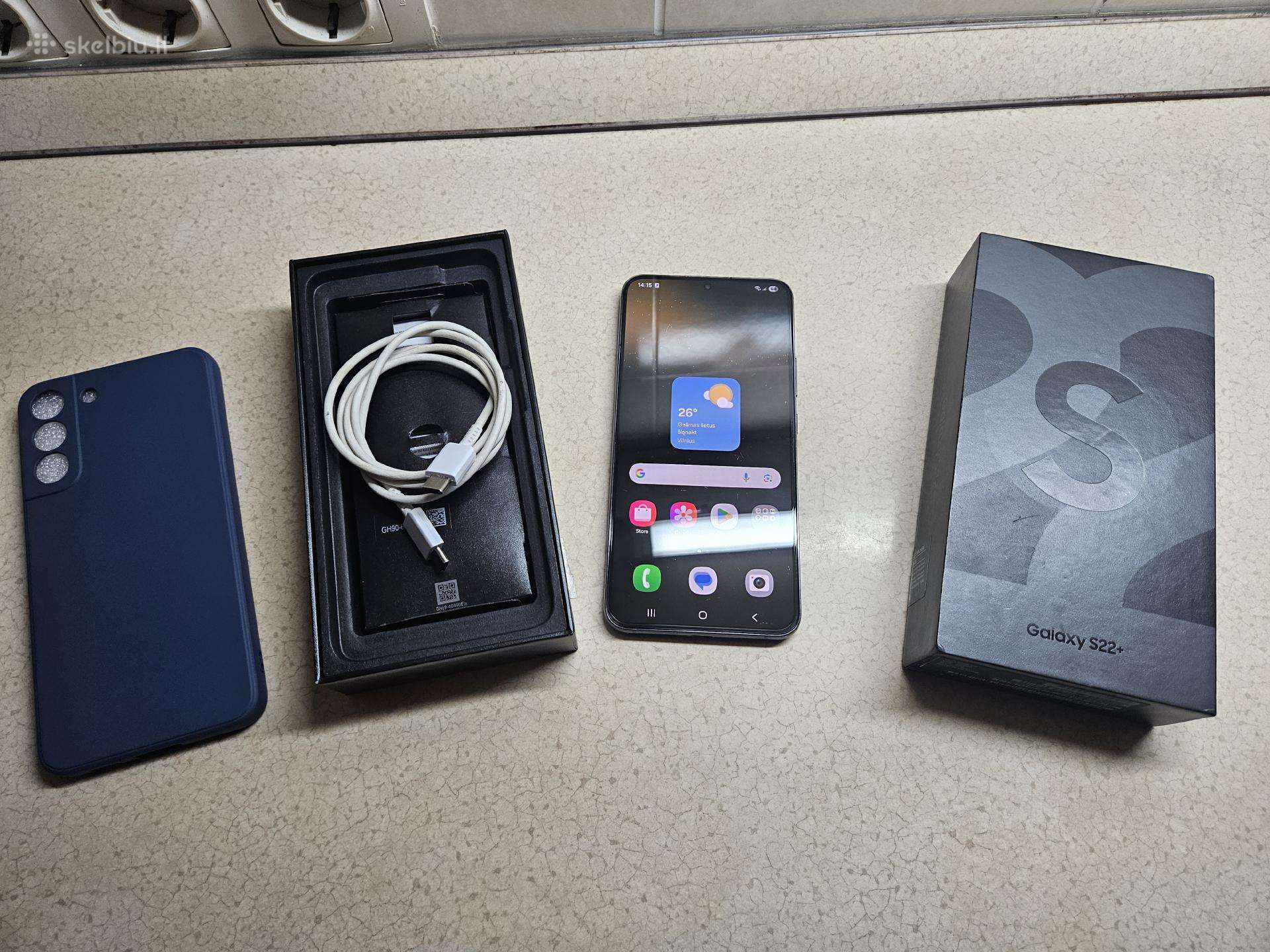 Samsung s22+ 8gbram 256gb vidine