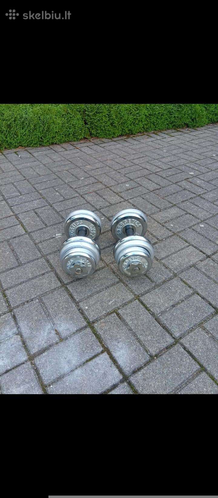 17+17kg.geri metaliniai hanteliai keičiamo svorio