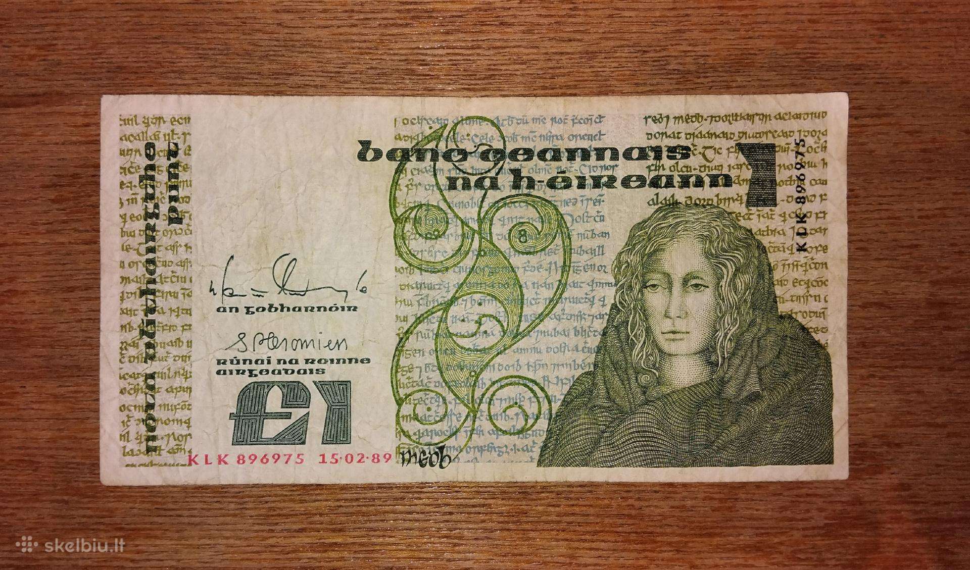 Airijos 1 £ banknotas