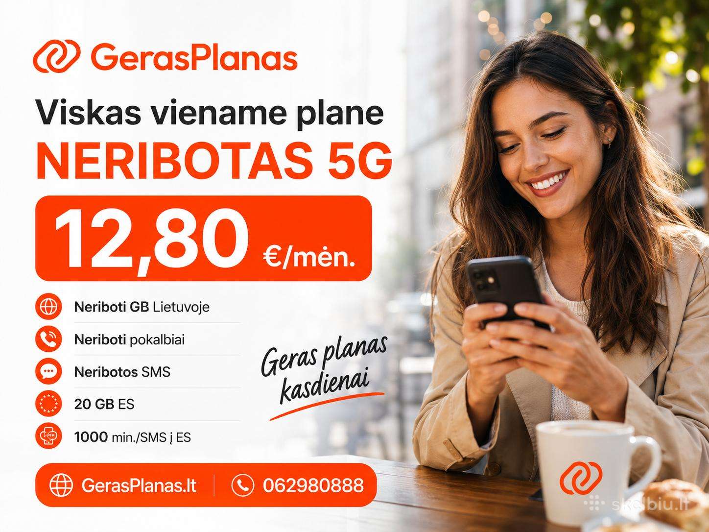 5G Neribotas Planas – Tik 12,80 €/mėn. - Akcija !