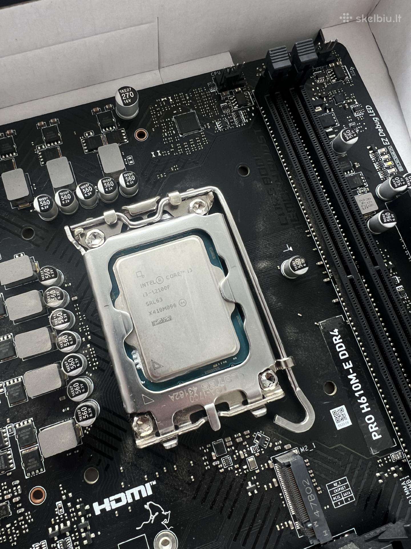 Intel Core i3-12100f + Msi Pro H610m-e Ddr4