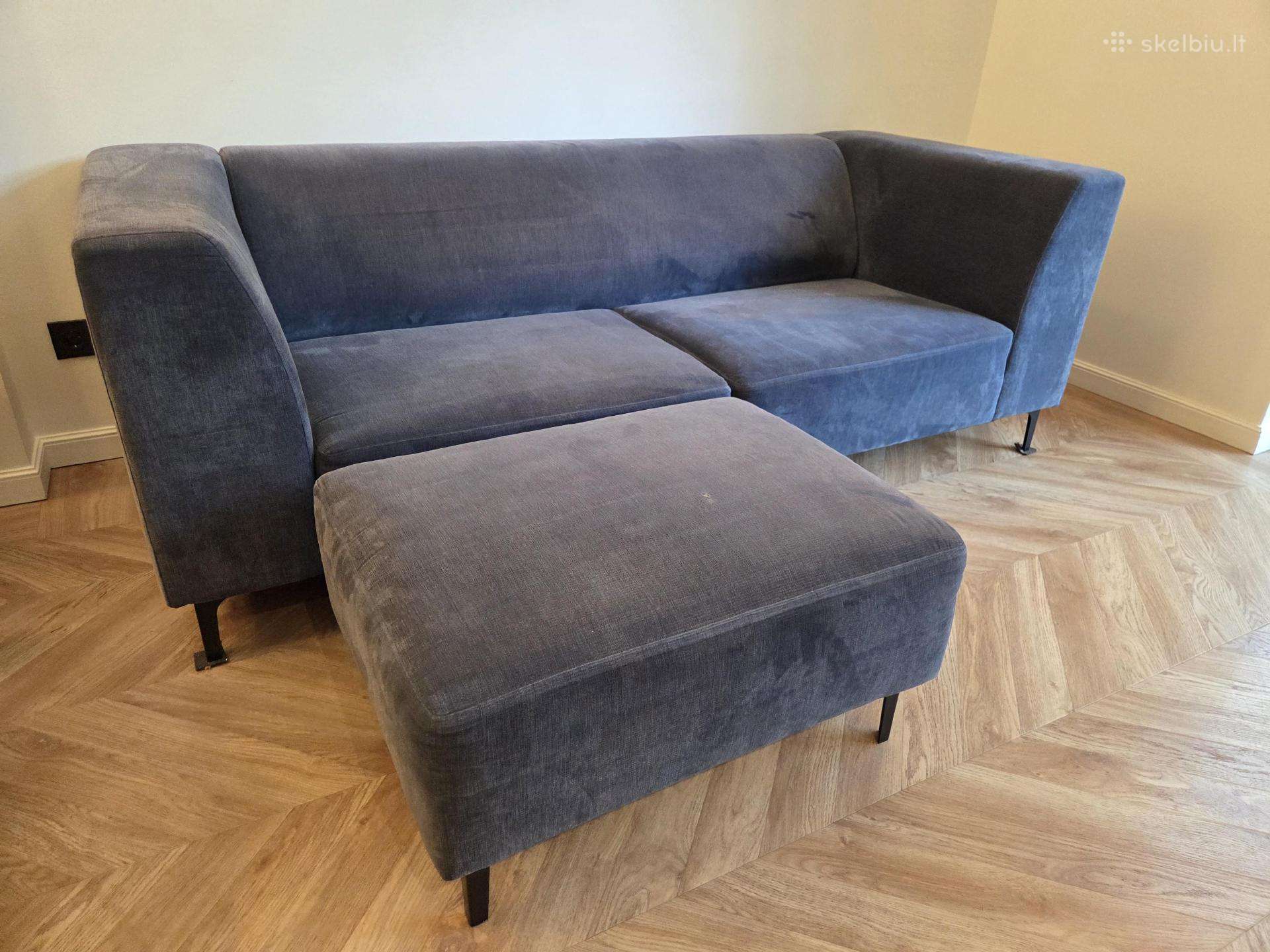 Kokybiška sofa su pufu