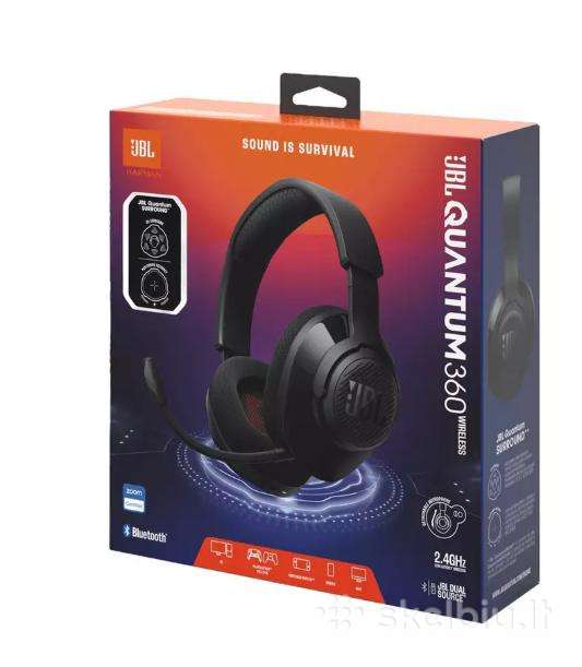 Žaidimų ausinės Jbl Quantum 360 belaidės