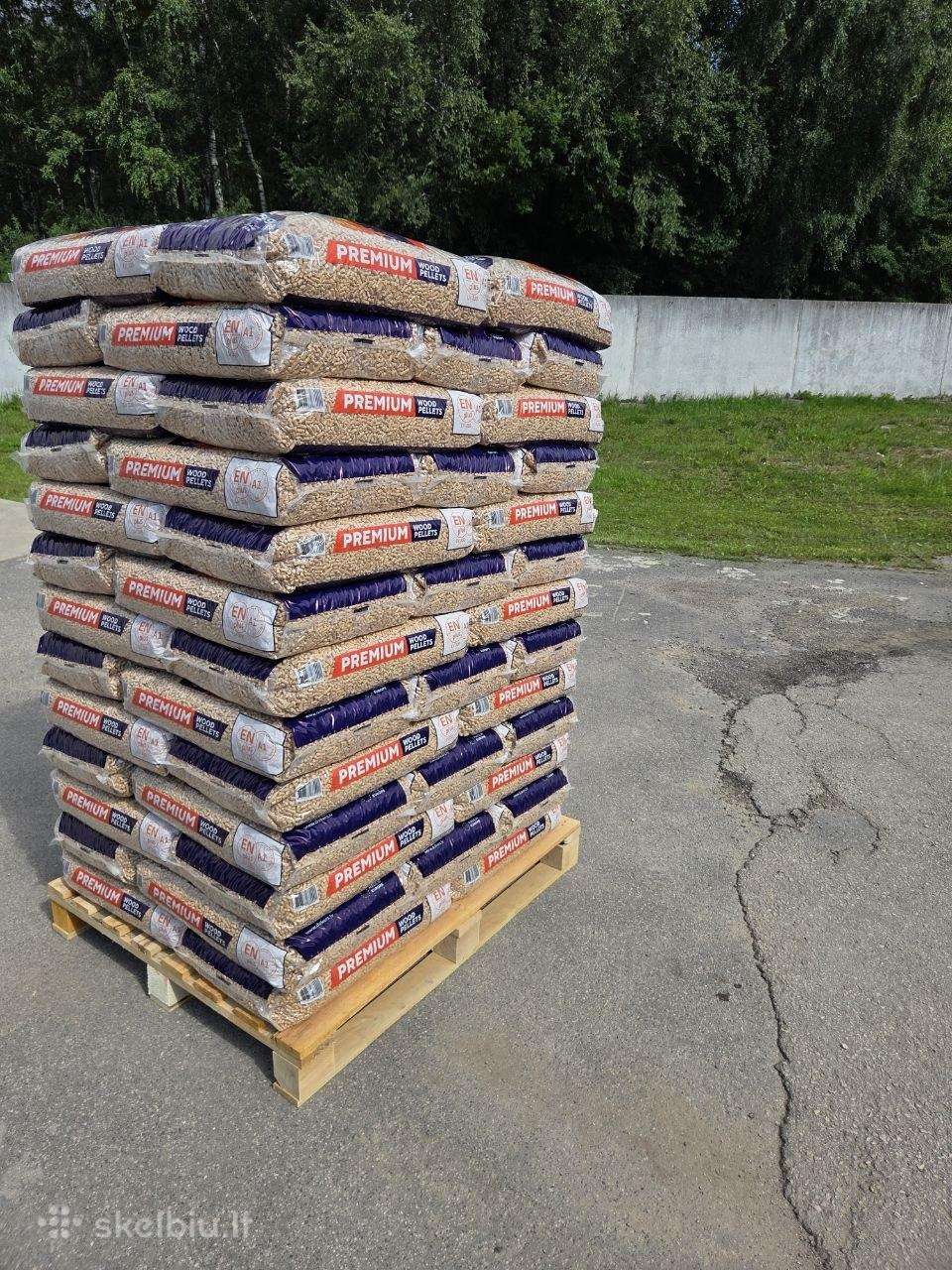 Medžio granulės 15kg 1a klasė iš sandėlio Latvijoj
