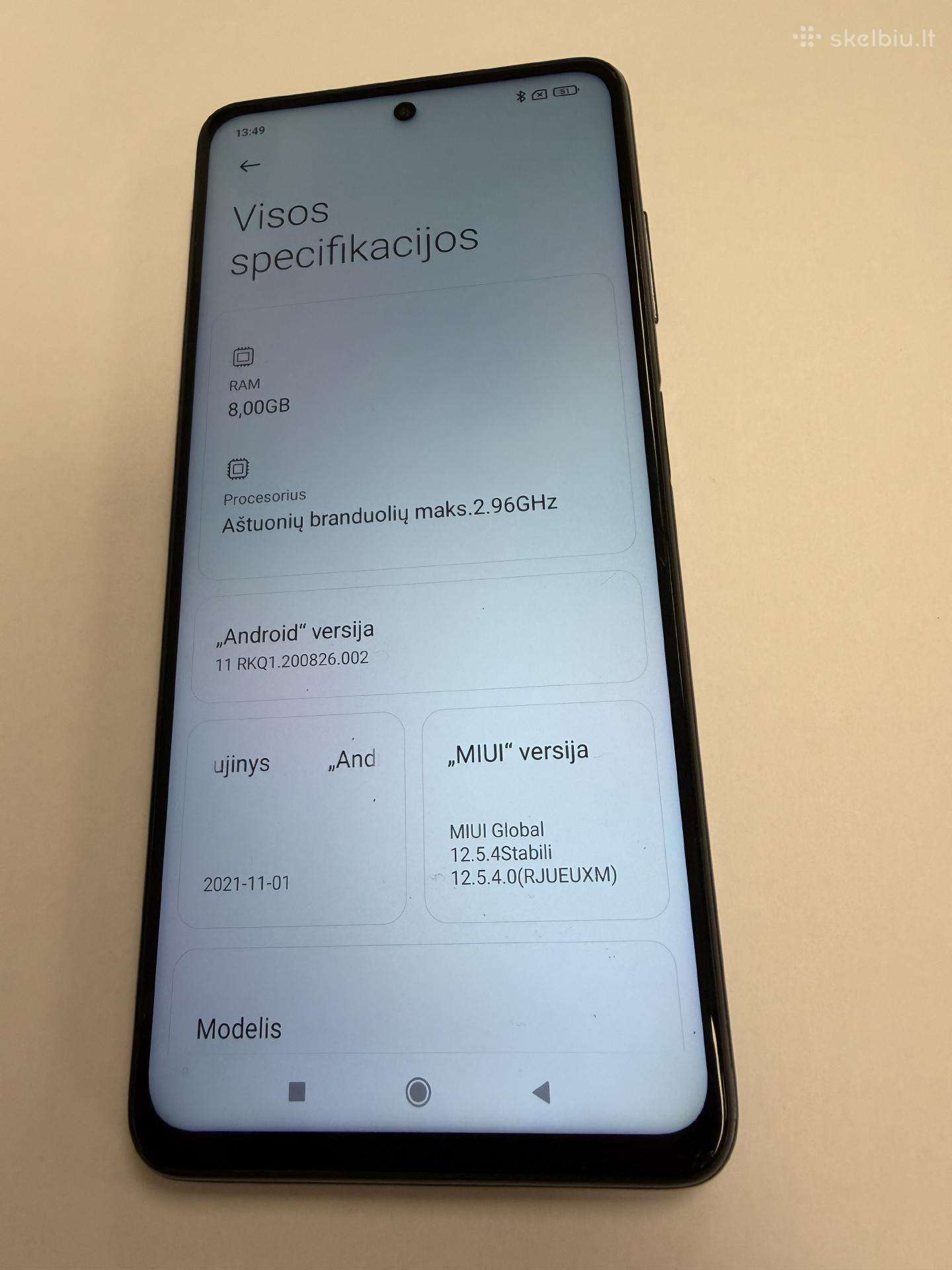 Poco X3 pro 8/256gb kaina 80 eur
