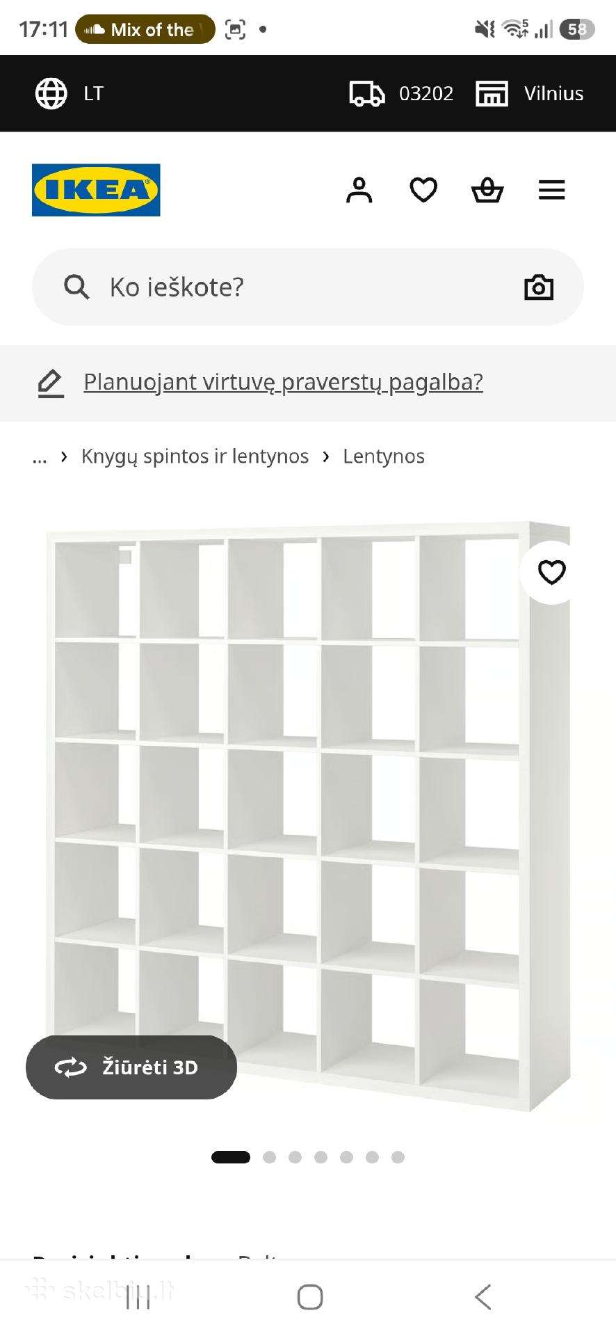 Kallax lentyna (Ikea) 182182