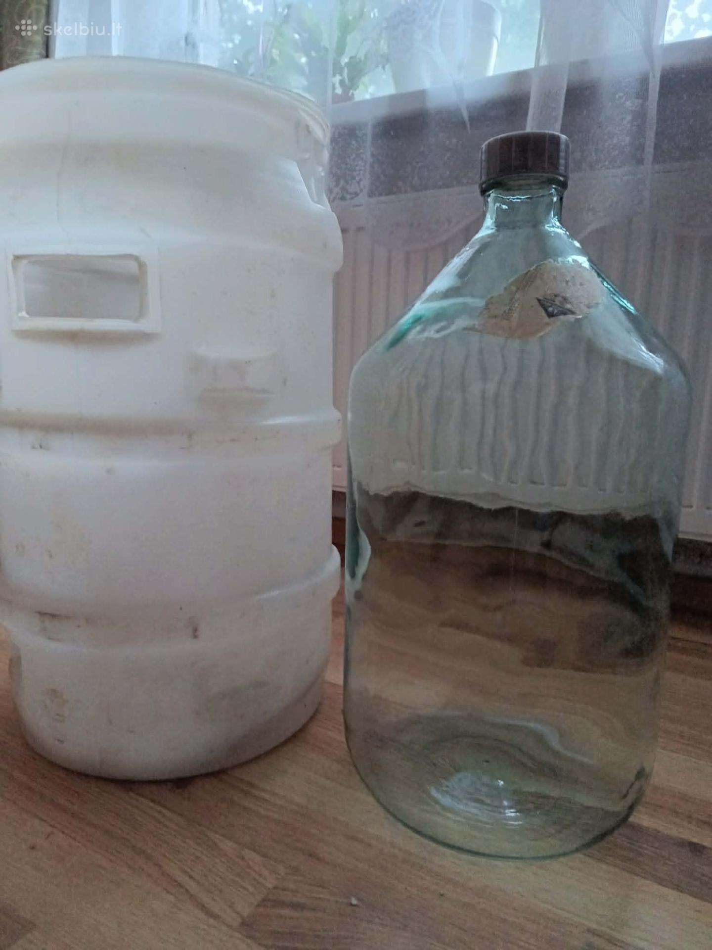 20l stiklo buteliai su apsauginėmis dėžėmis
