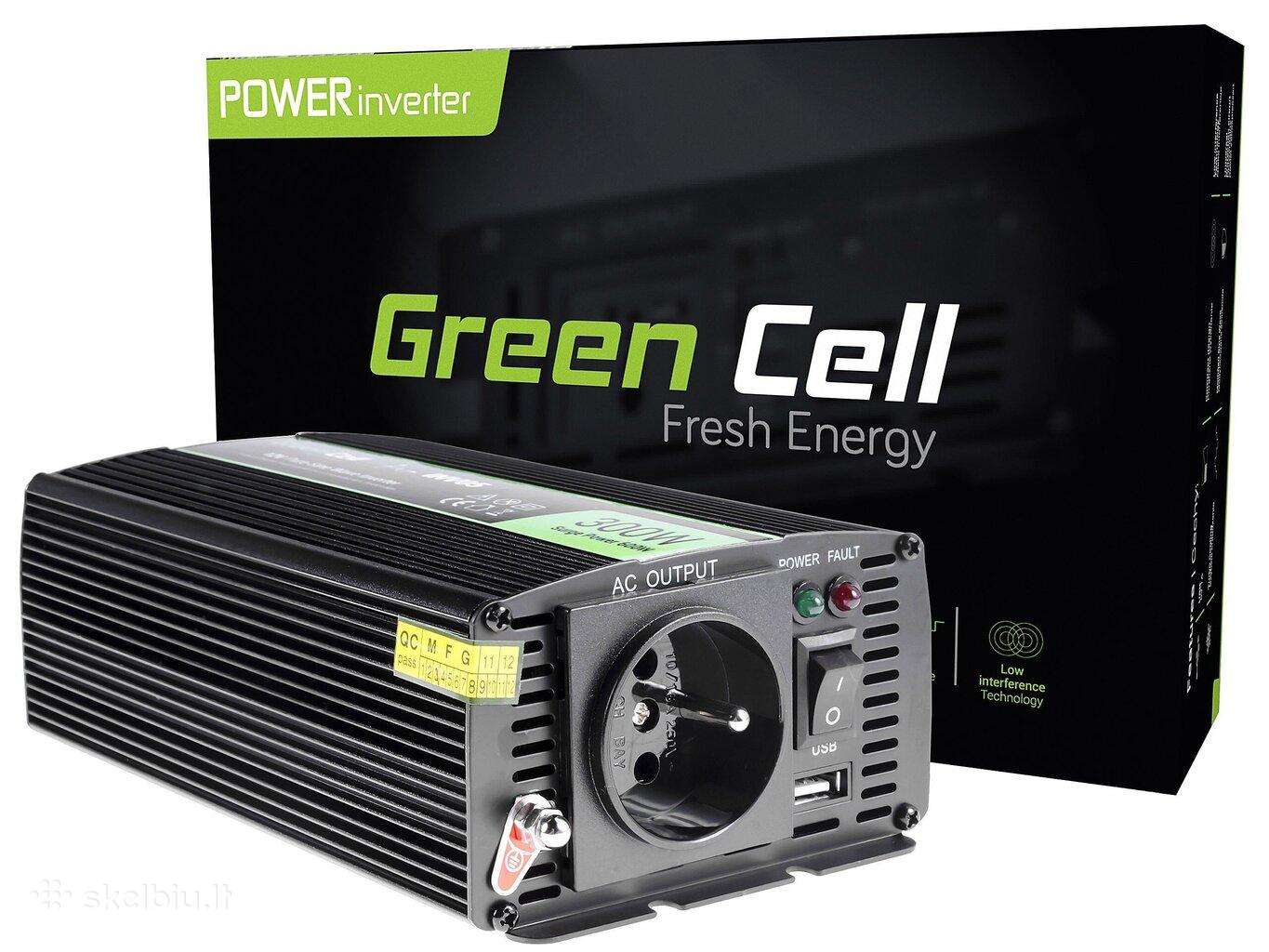 Green Cell galios keitiklis nuo 12 V iki 230 V 300