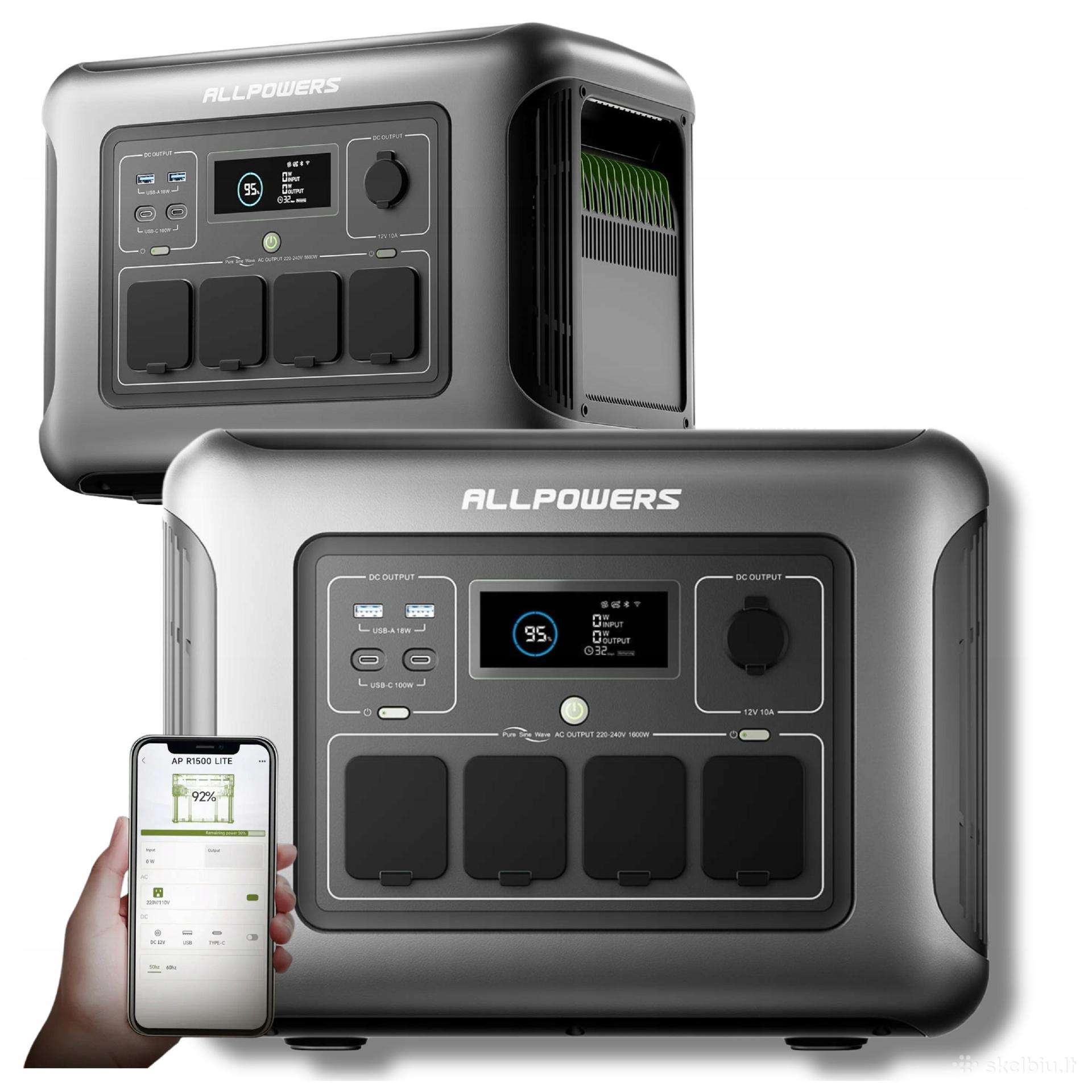 Nešiojama elektrinė Allpowers R1500 Lite1600w1056w