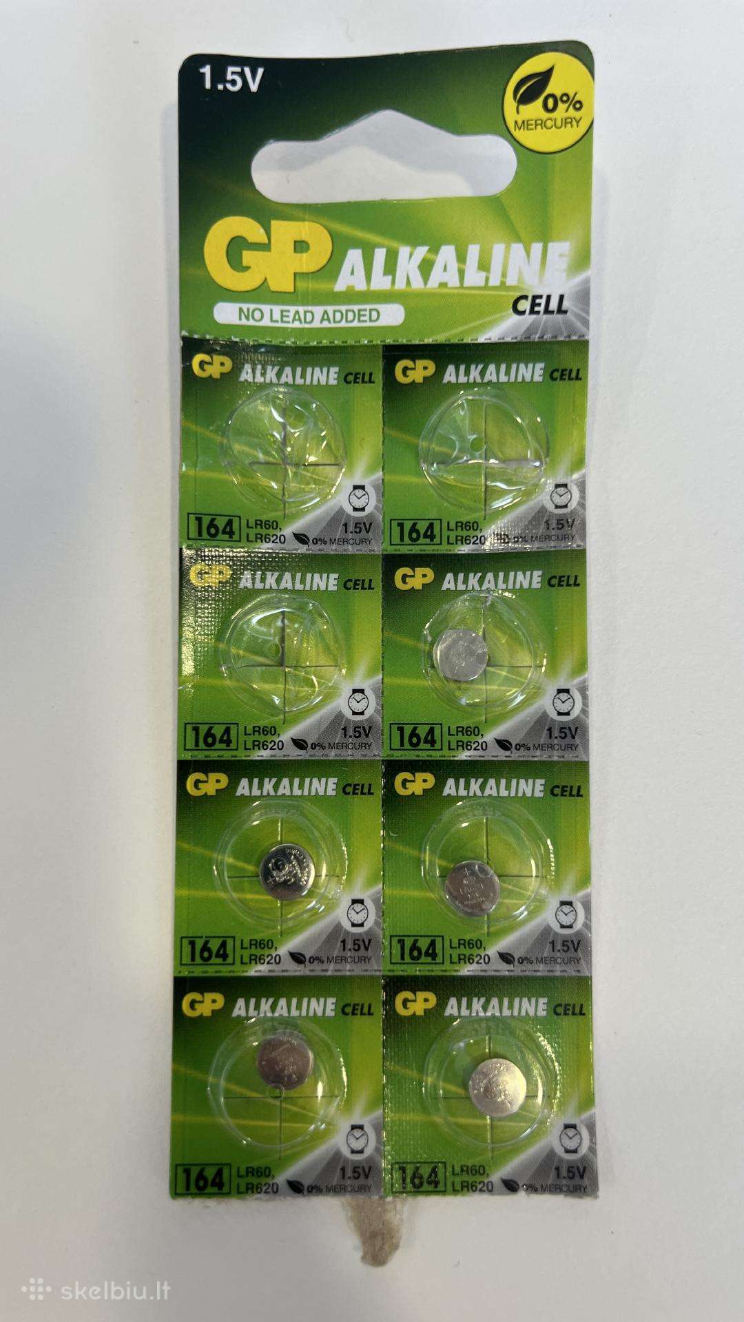 Gp Alkaline 164 (Lr60 / Lr620 / Ag1) elementai