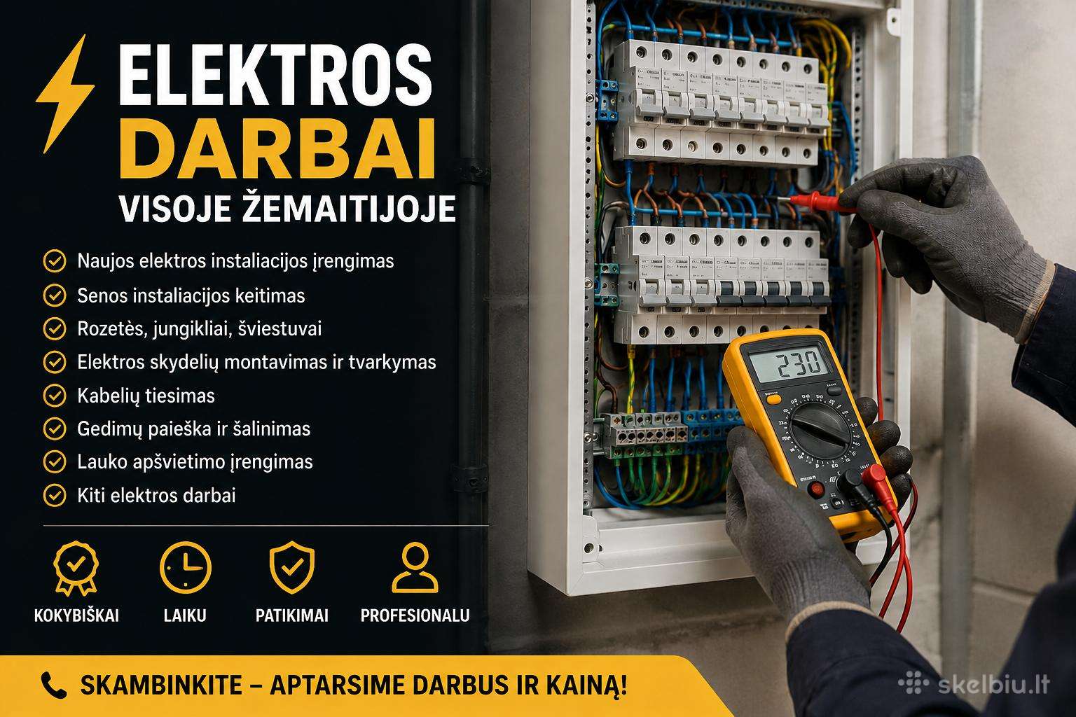 Elektros Darbai Klaipėdoje Ir Aplink