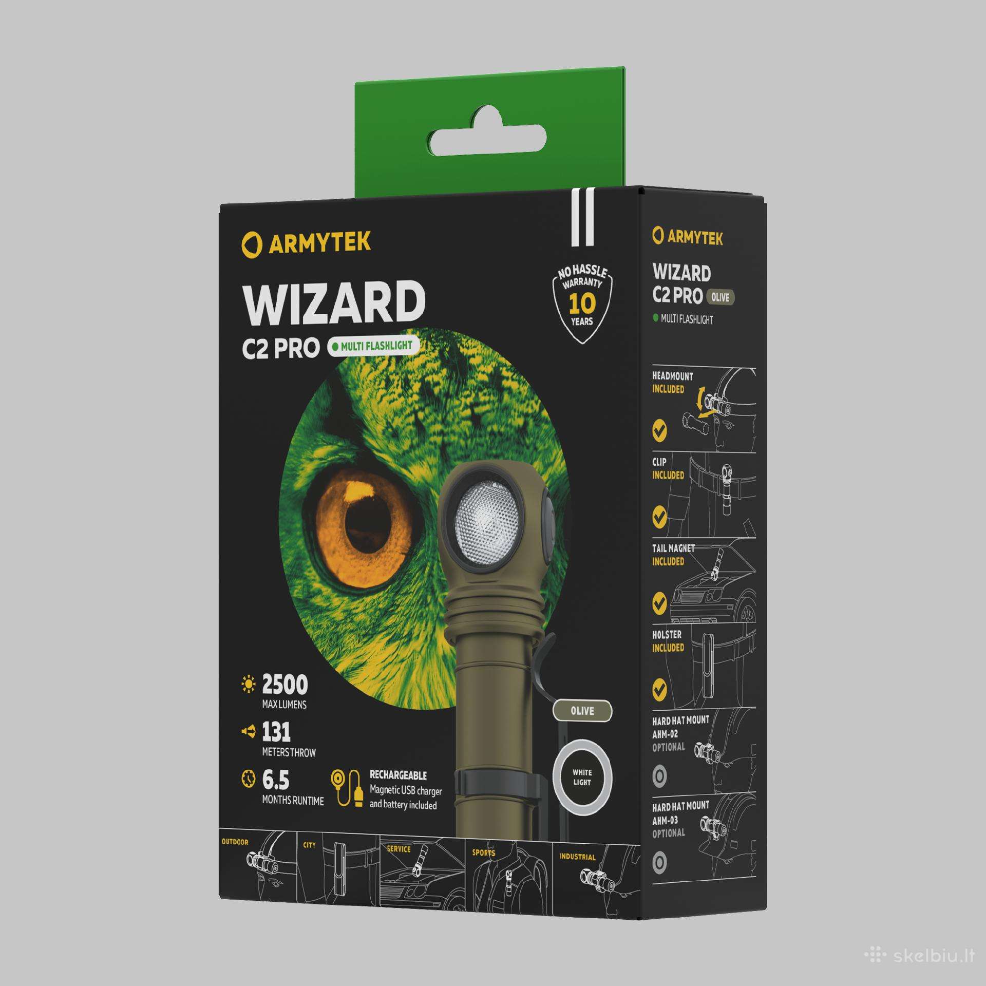Wizard C2 Pro - Daugiafunkcinis Žibintuvėlis