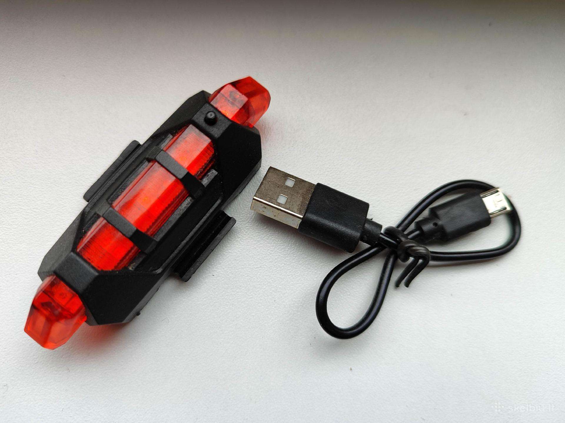 Usb pakraunamas dviračio žibintas