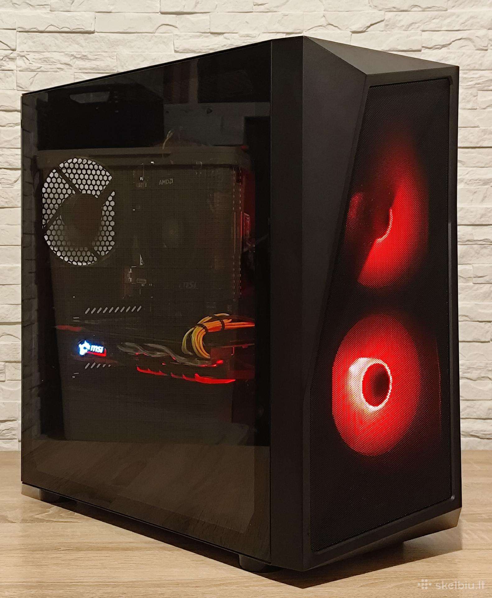 Žaidimų kompiuteris su Ryzen 5/SSD/16gb/1070ti 8gb