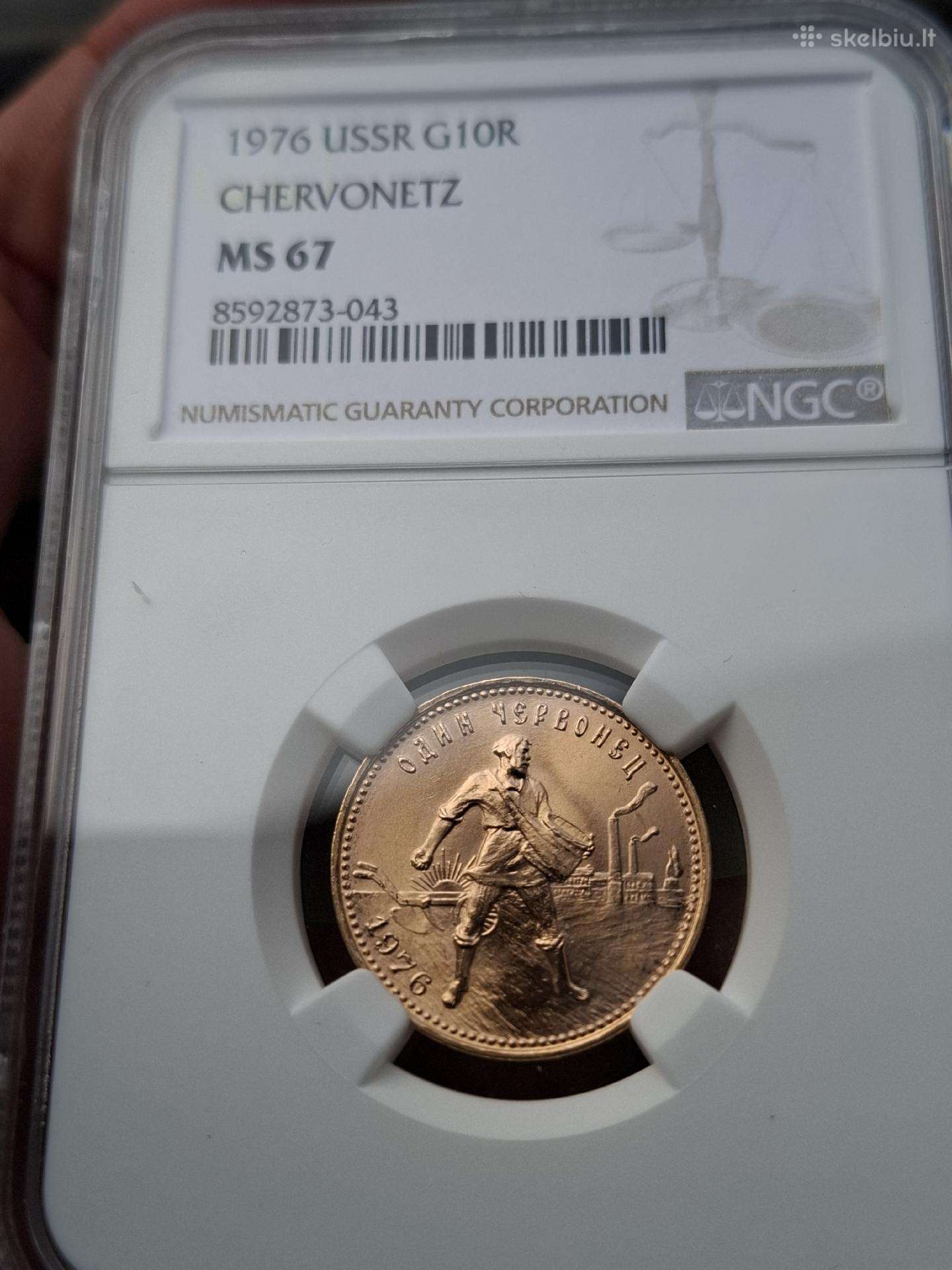 1976 ms67 ussr sejikas auksas moneta