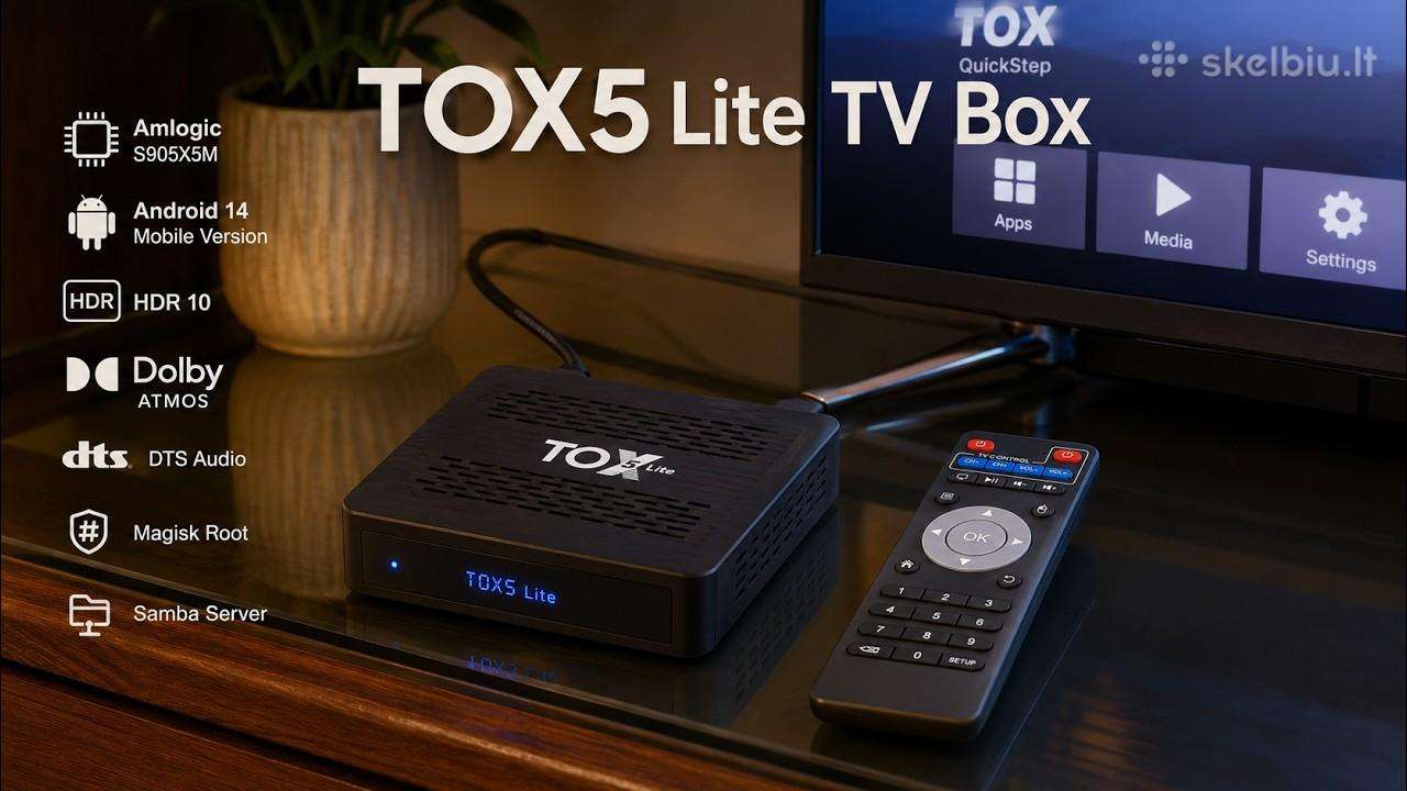 Android TV priedėlis Tox5 Lite